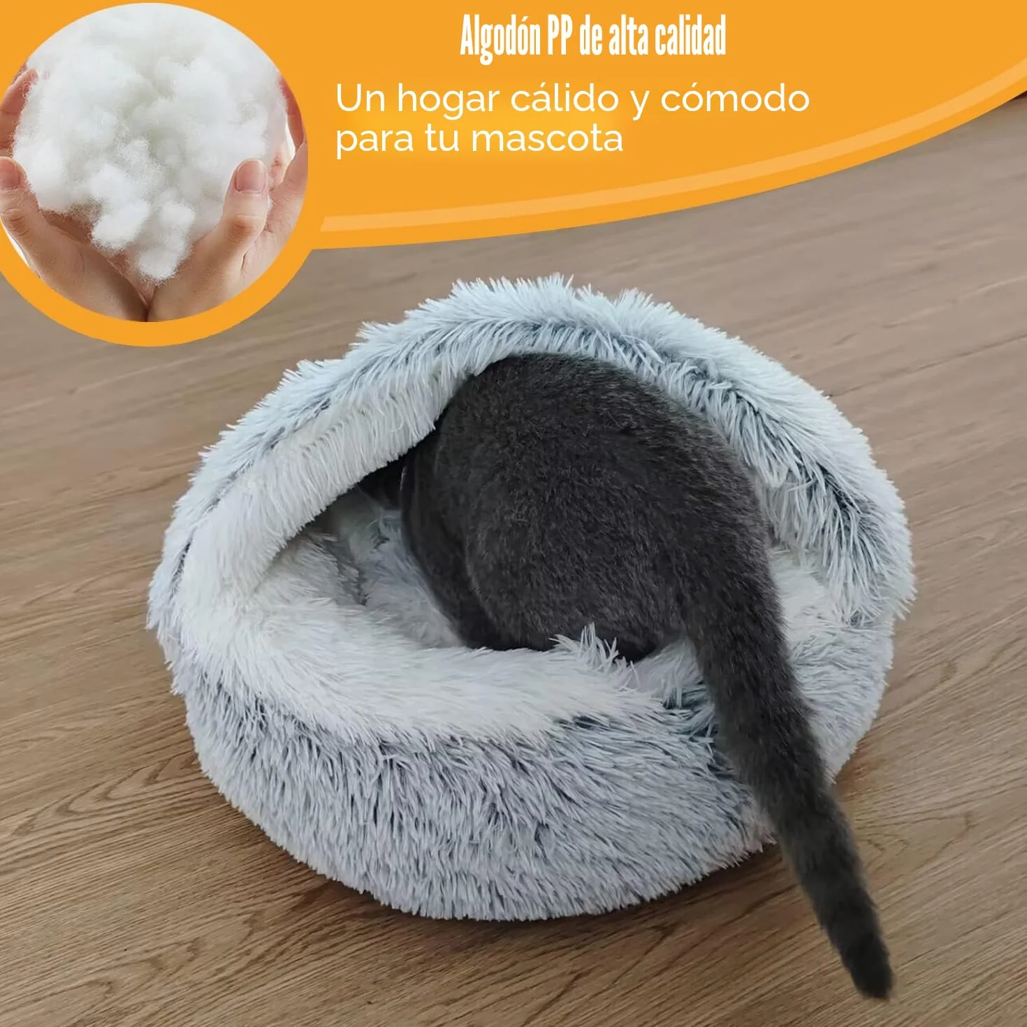 SUOXU Cama para gatitos,cama de cueva para gatos de interior de menos de 3 kg,cálida y acogedora cama de felpa suave para cachorros,parte inferior antideslizante para gatos y perros de tamaño de palma