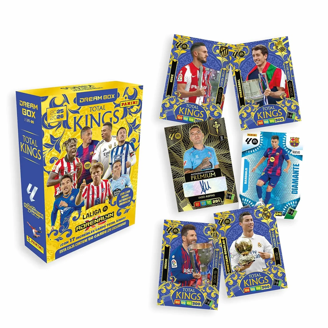 Panini Adrenalyn XL LaLiga EA Sports 2025/26 Dream Box Total Kings 50 cards