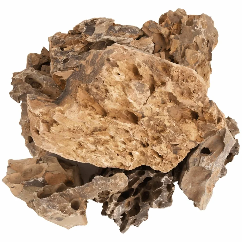 Piedras de dragón para acuario, color marrón, 10 kg, 5-30 cm, piedras naturales con escondite, cuevas para plantas y peces, decoración de terrario de agua dulce, llamativa