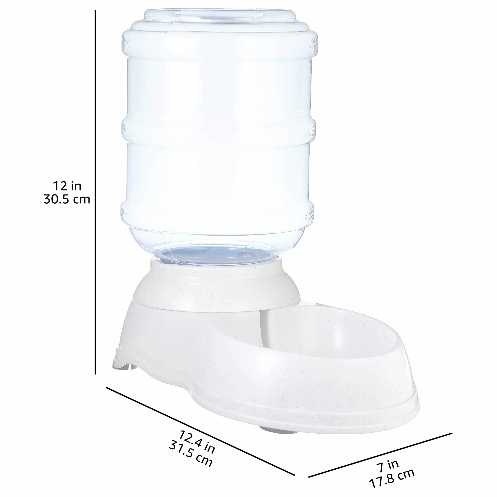 Amazon Basics Dispensador de agua, Perros y gatos, 3.8 litros (1 galones), Pequeño, Transparente