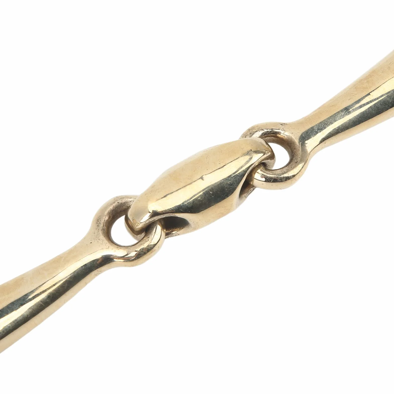 Caballo Anillos Snaffle bit, Acero Inoxidable Caballo Boca bit, Cobre Bisagra Caballo Anillos Sueltos Curvo Ángulo Lozenge para Regalos al Aire Libre
