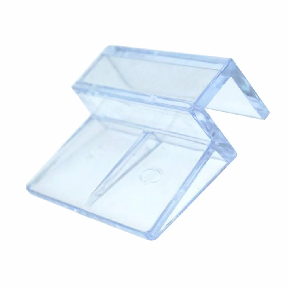 4 soportes de plástico transparente para acuario, cubierta de cristal, accesorios para acuario