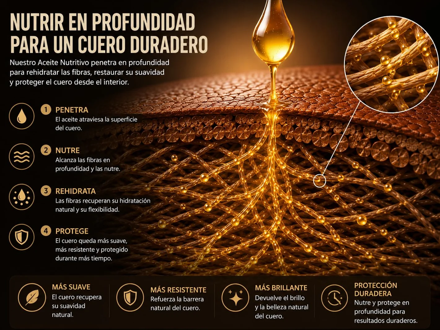 Sofolk - Aceite Nutritivo para Cuero de Buey - Cuidado e Impermeabilización - Hidrata y Suaviza Incluso el Cuero Agrietado - Sin Olor - Fabricación Francesa - 500 ml