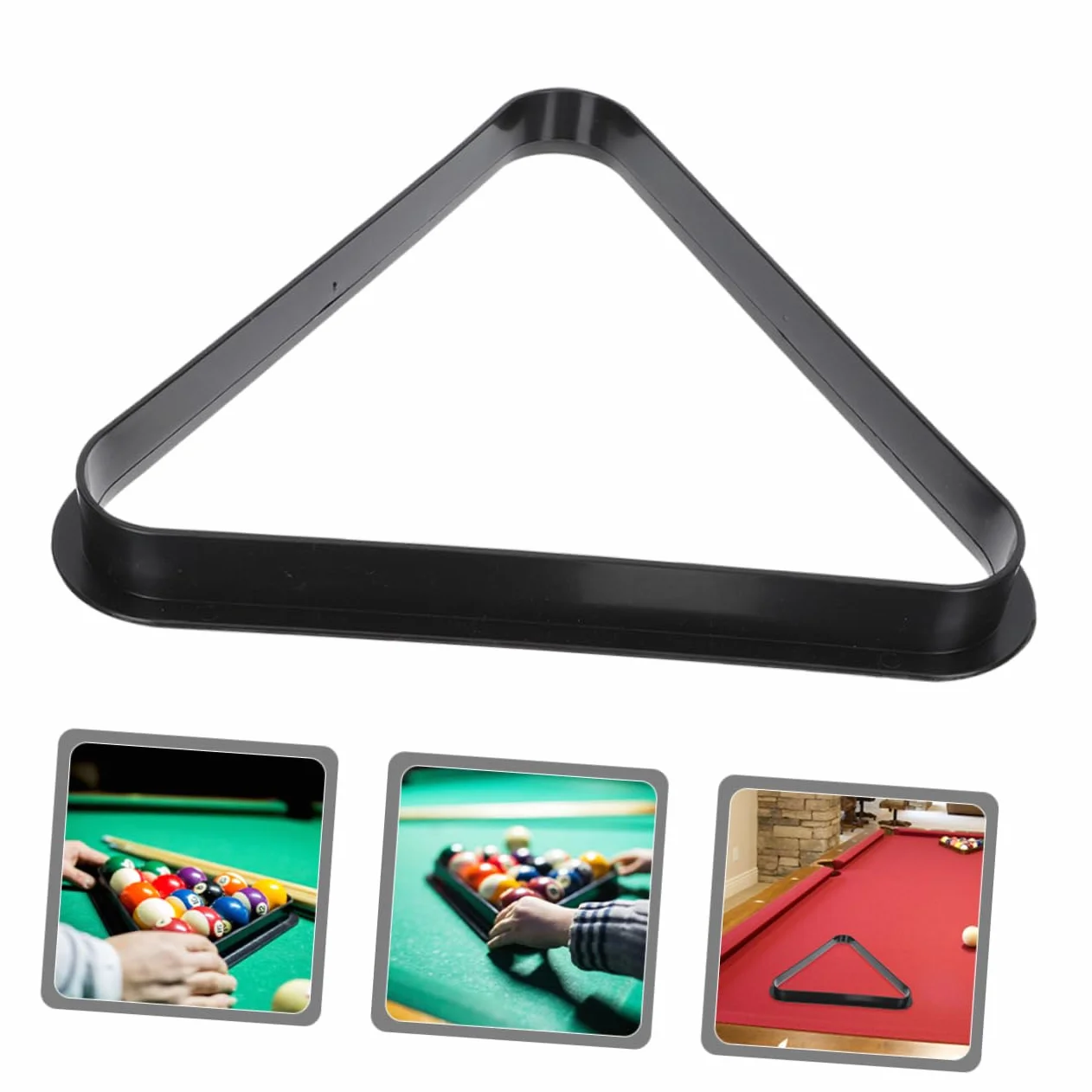 SUPVOX Estante Triangular de Plástico para Bolas de Billar, Soporte Organizador para Mesa de Billar