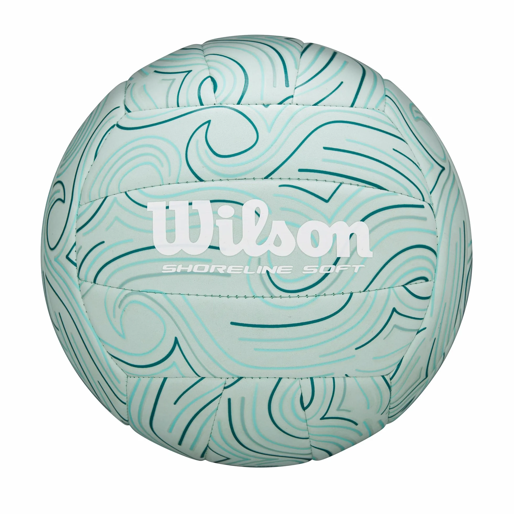 Wilson Balón de Voleibol Shoreline Soft Gen Verde, Tamaño Oficial, Azul Claro