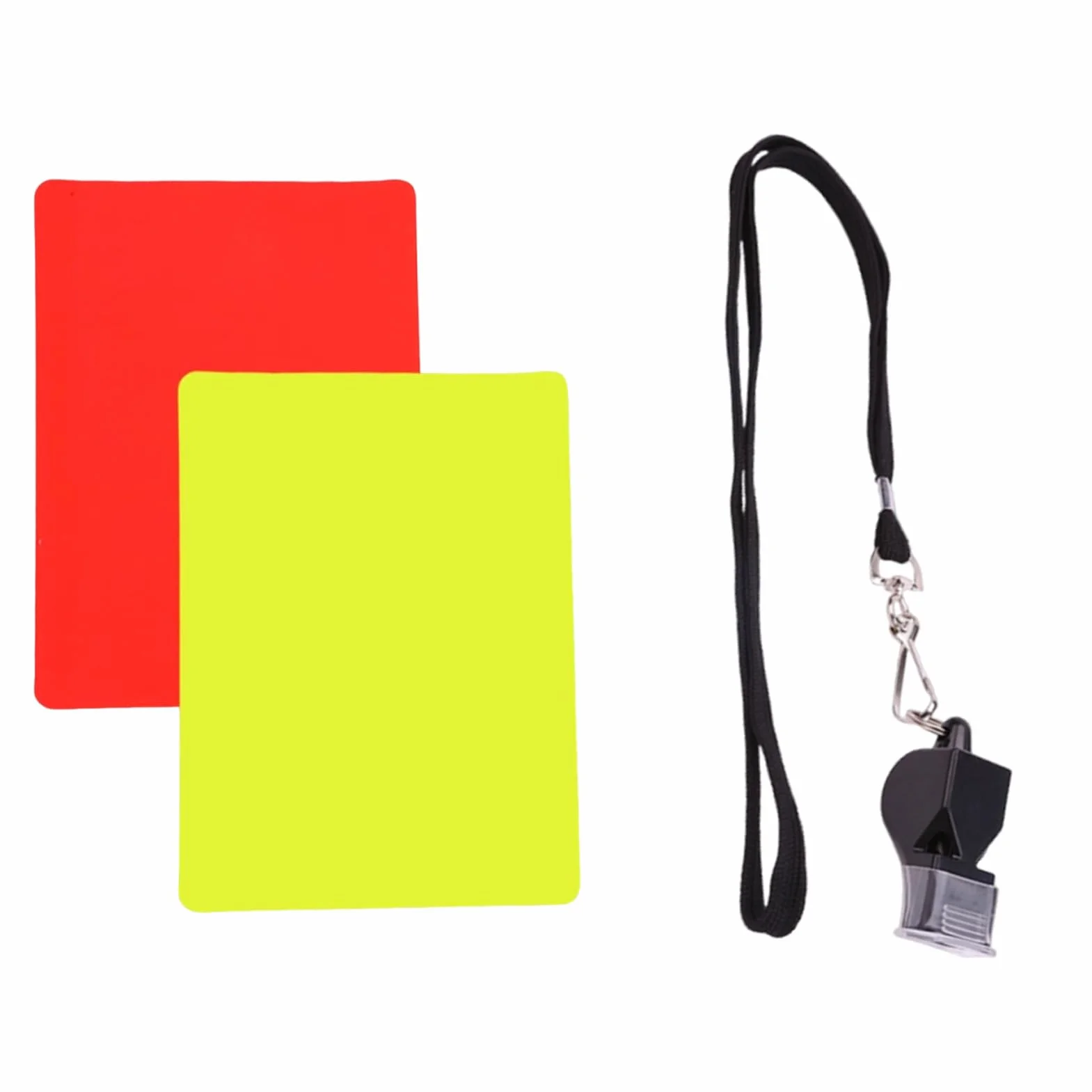 Juego de árbitros para balonmano y fútbol, kit Schiri con tarjeta roja y amarilla, silbato de metal y correa