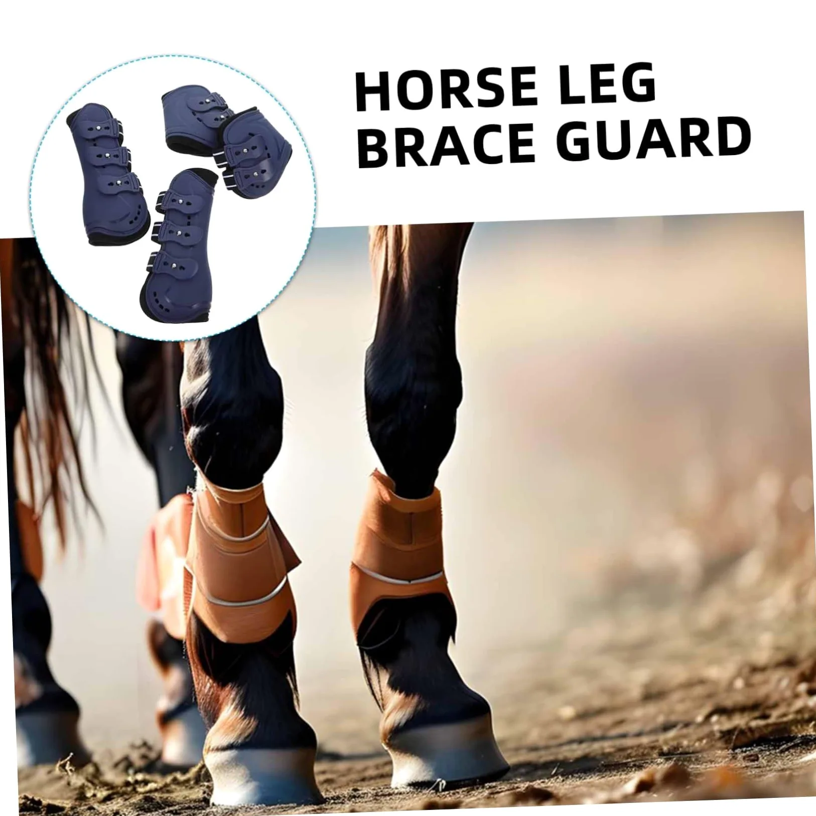 4 para Patas De Caballo, Equipo De Protección para Caballos, Botas De Envío para Caballos, Botas para Patas Delanteras Y Traseras, Botas para Montar, Fundas para Pies