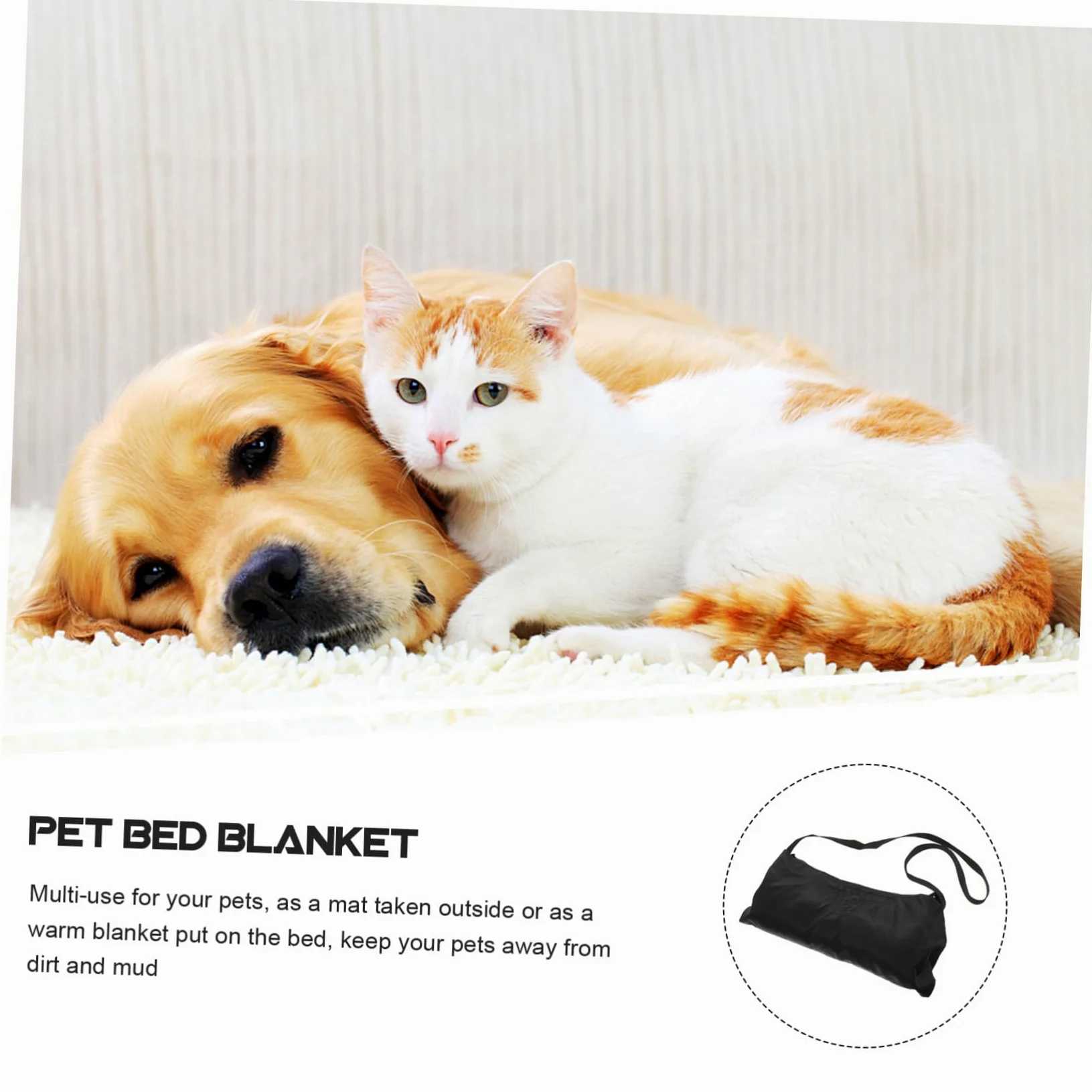 Manta Plegable para Mascotas y Térmica, Manta Portátil Multiusos, Tela Oxford y Lana de Cordero, Tamaño Mediano, para Exteriores y Viaje, Adecuado para Perros y Gatos