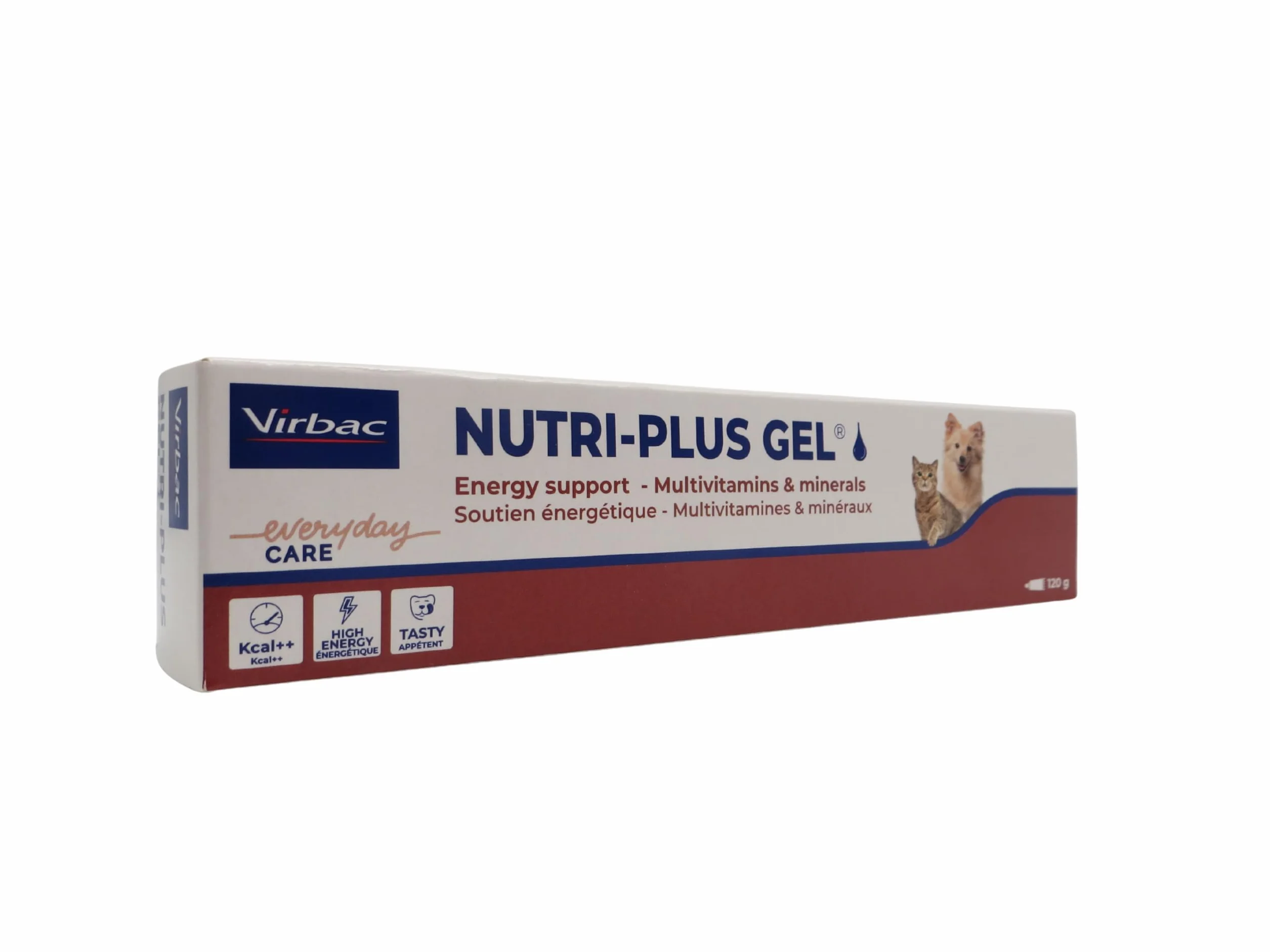 Virbac Nutri-Plus Gel | 120g | Alimento complementario dietético para Perros y Gatos | Fuente de energía concentrada