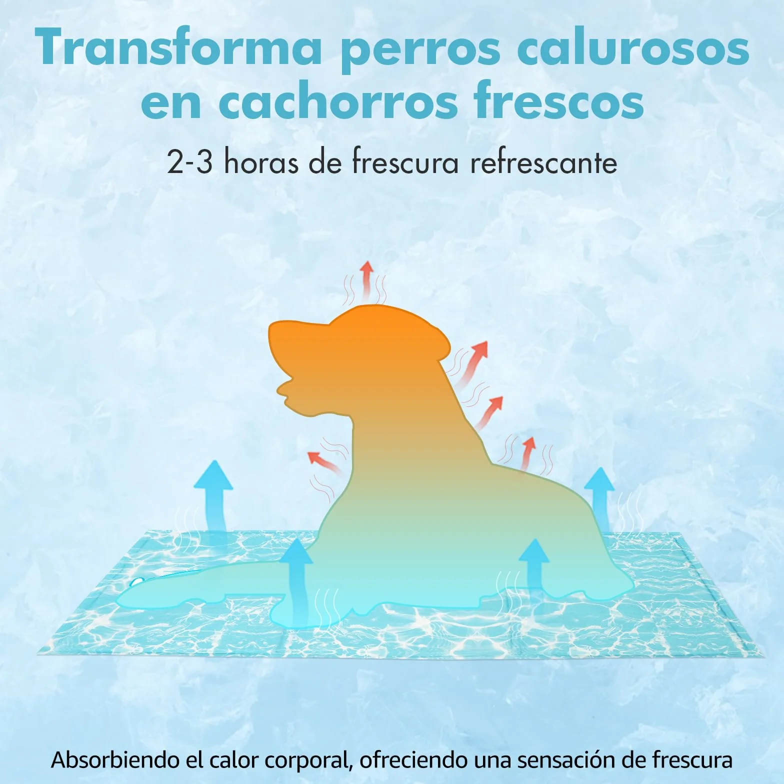 Pawtasy Cama refrescante Perros Manta refrigerante para Perro y Gatos Cama Fria de Verano Alfombra Alfombrilla refrescante colchoneta Fresca para Mascotas Grande XL 100 x 60 cm
