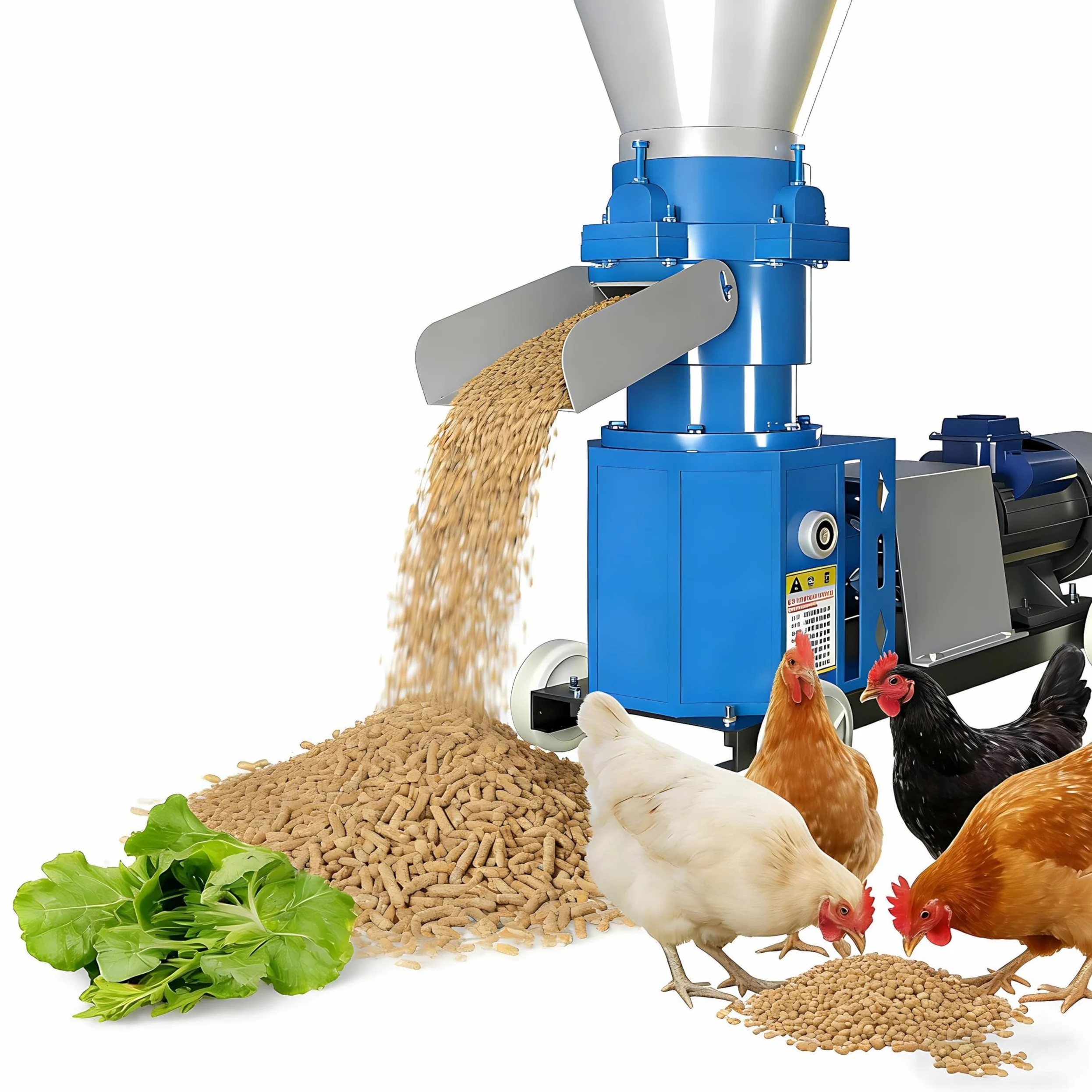 Máquina eléctrica de pellets de alimentación para animales, 4,0 kW para bricolaje y producción comercial, fabricante de alimentos para mascotas, para gatos, perros, piensos para pájaros con múltiples