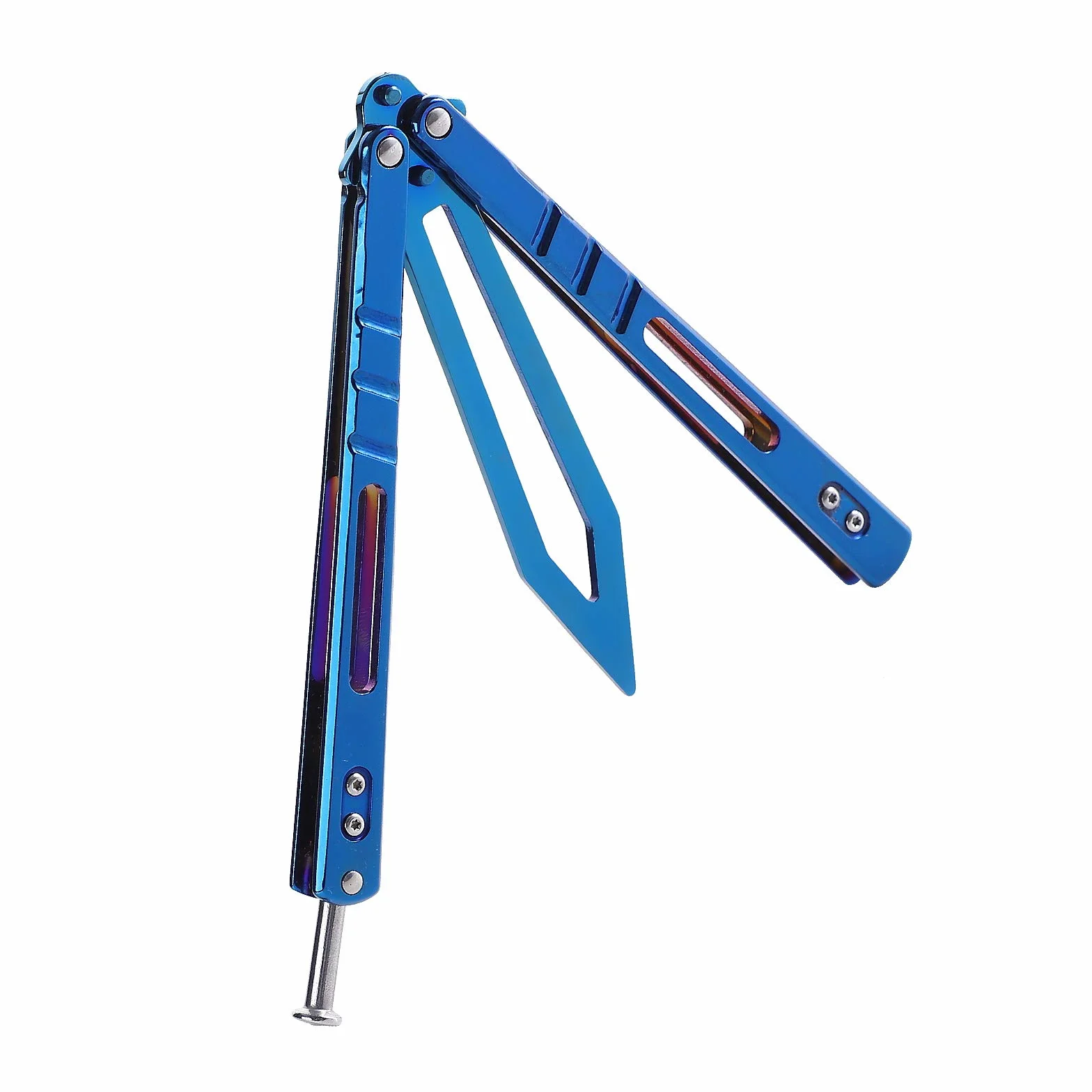 Palos de práctica de Acero Inoxidable para Principiantes, no Afilados, Duradero (Azul)
