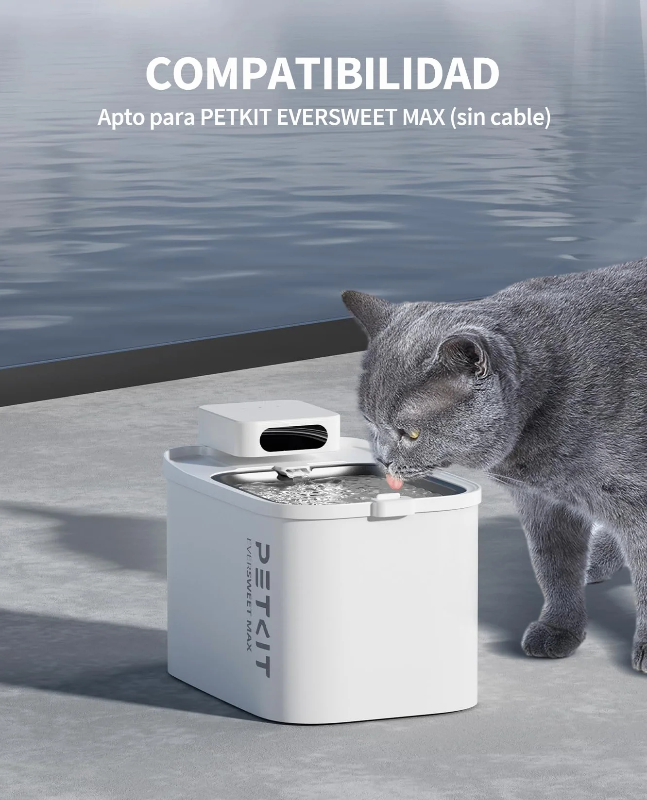PETKIT Filtro para Fuente de Gatos, 5 Piezas, para la Fuente para Gatos Sin Cable EVERSWEET MAX, Carbón Activo, Filtración de Alta Eficacia