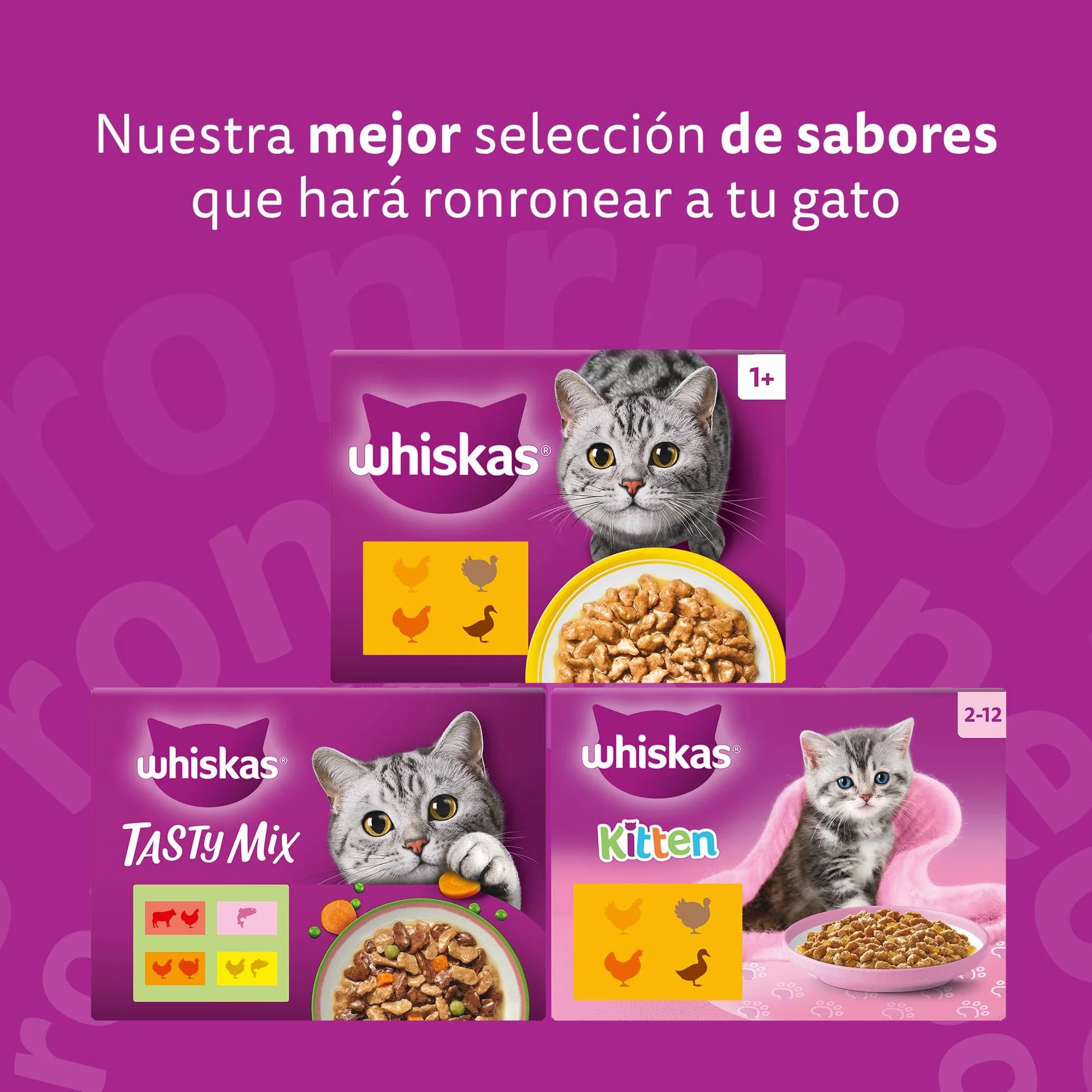Whiskas Comida Húmeda para Gatos Adultos Selección Pescados en Gelatina (Multipack 4x12x85g)
