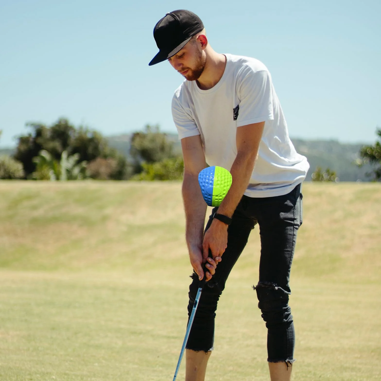 Entrenador de Swing de Golf Ayuda de Entrenamiento para Hombres y Mujeres Pelota de Accesorio