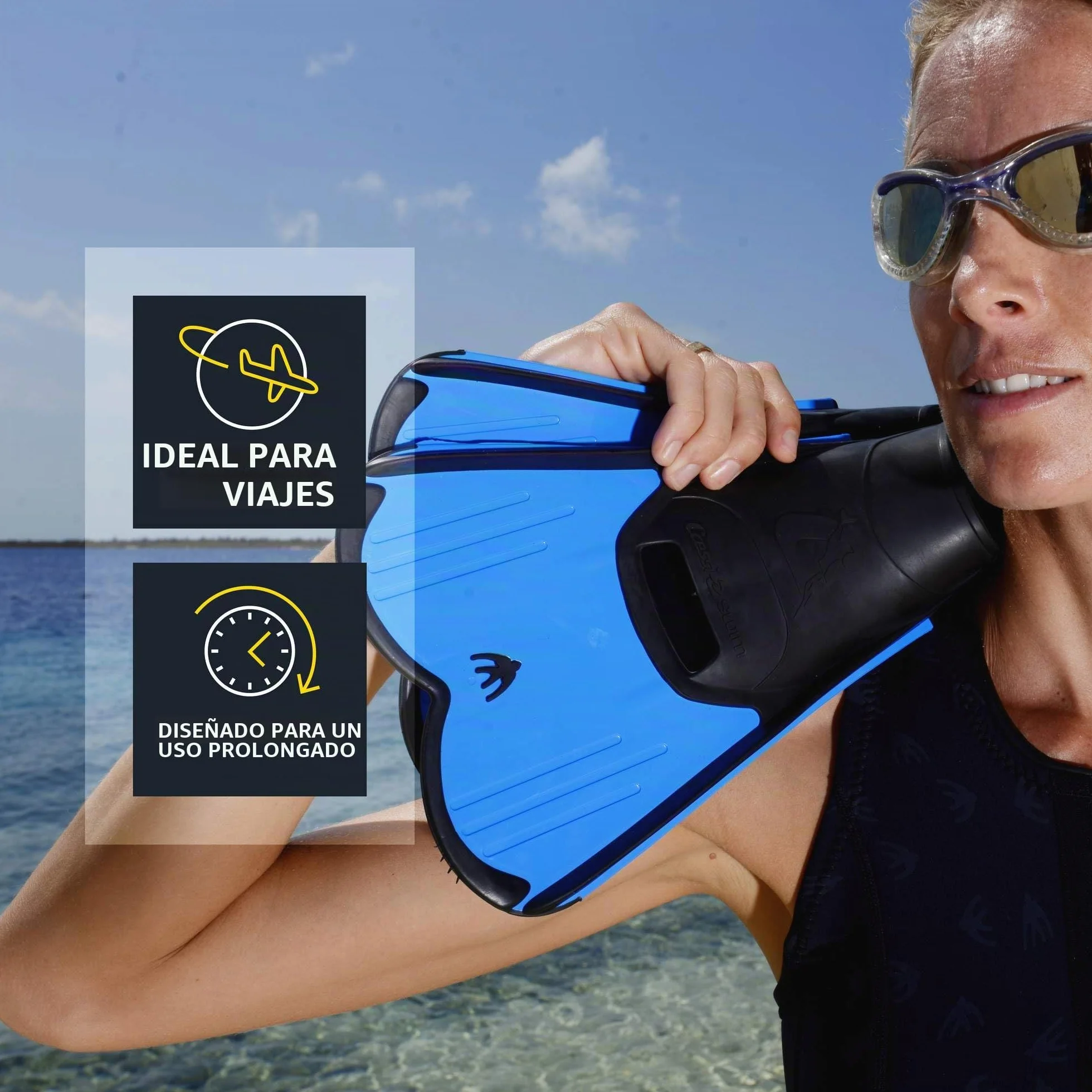 CRESSI Light Short Fins Aletas Cortas de Entrenamiento y Natación