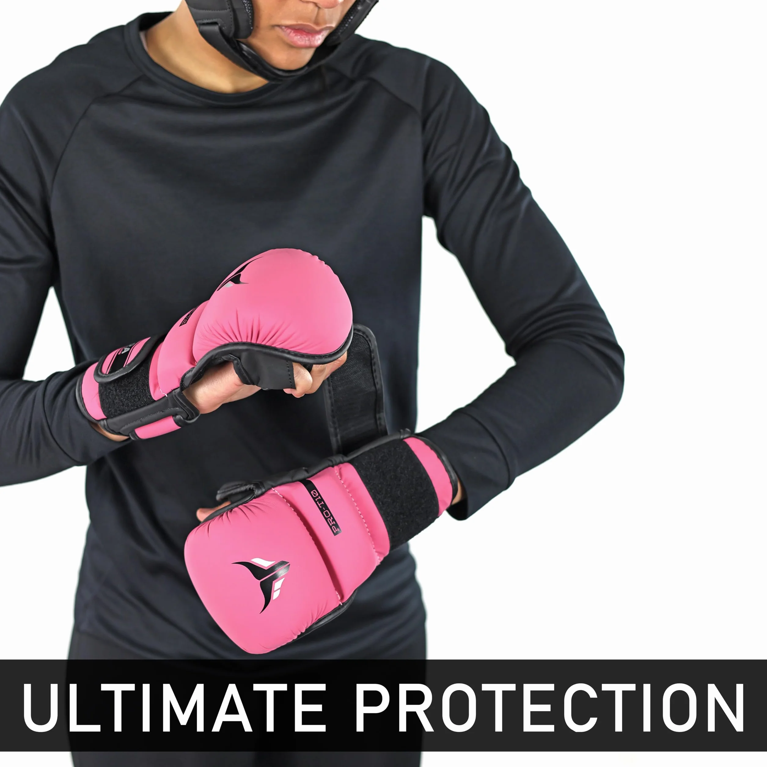 Mytra Fusion 7-oz Mujeres Guantes MMA Palma ventilada Abierta