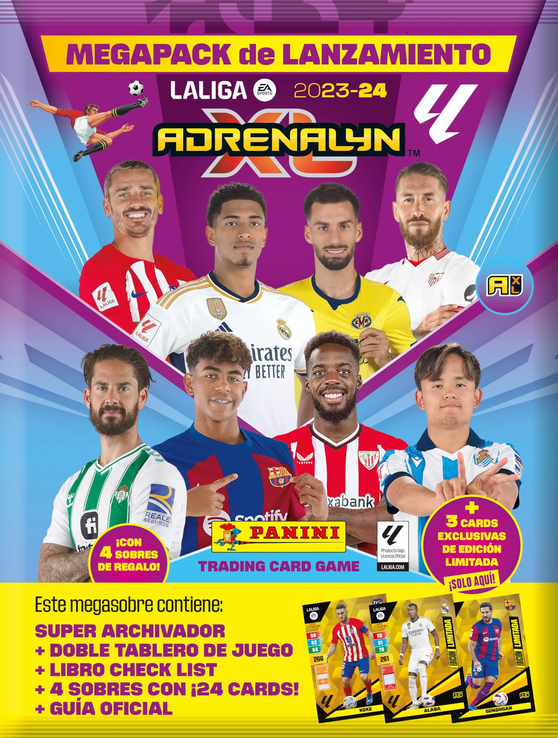 Adrenalyn 2023/24 Megapack Arch Tablero Check List 4 Sobres 3 TC ESP Guia