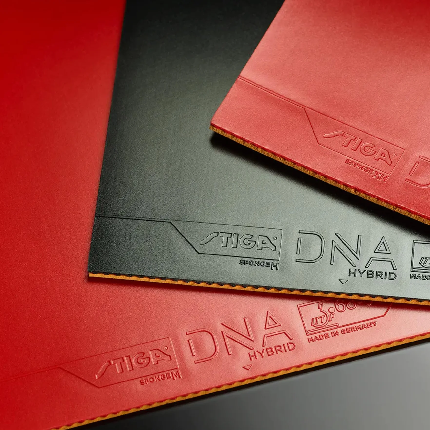 STIGA Goma para Raqueta de Ping Pong DNA Hybrid H, 2.1 mm, Negro