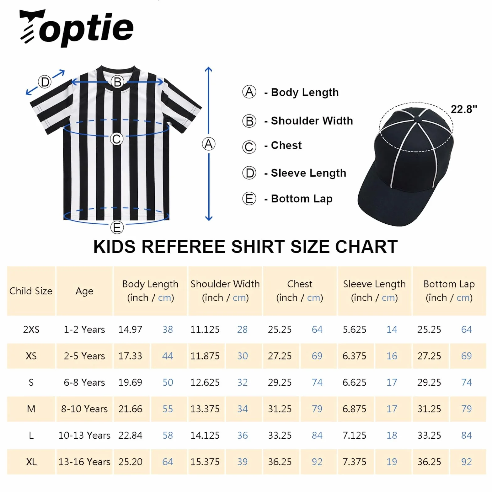 TopTie Camiseta de árbitro niños diseño cordón