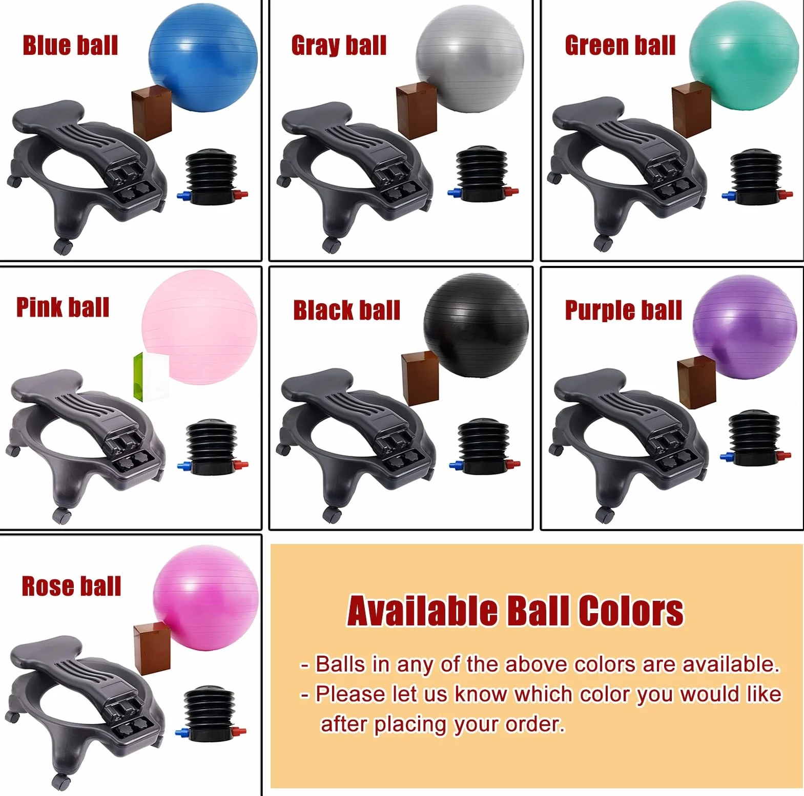 Silla Ergonómica de Yoga con Bola Anti Estallido para Oficina
