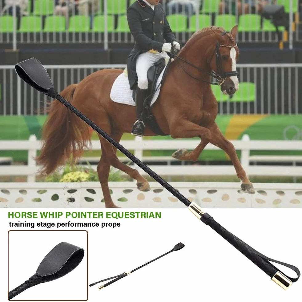 Látigo de caballo Kisbeibi 30 cm Cultivo de equitación ligero mango piel sintética