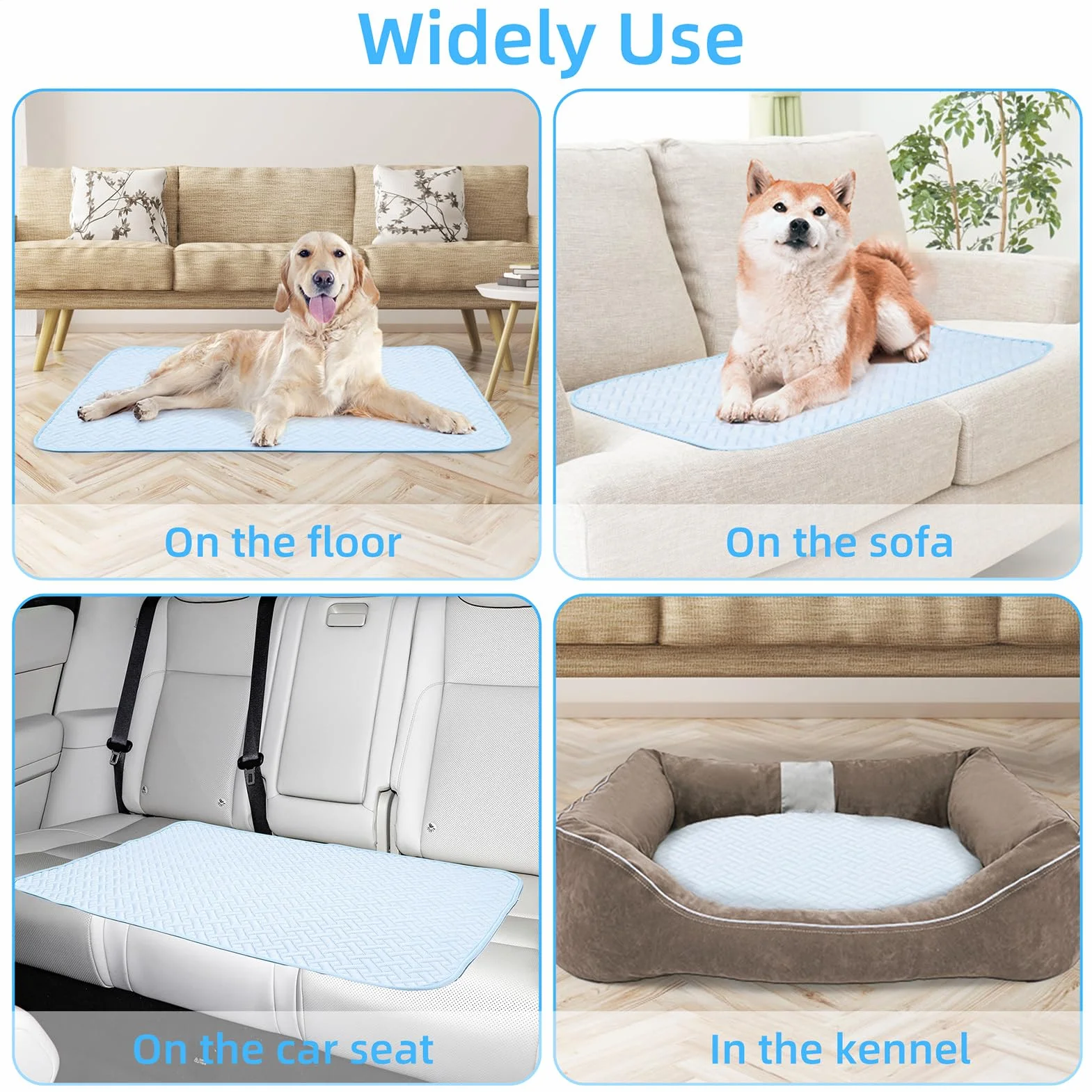 Alfombrilla de refrigeración para Perros | Alfombrilla refrescante para Perros para Camas y Lugares de Dormir, protección contra el Calor para Mascotas, cómoda Alfombrilla para Perros para