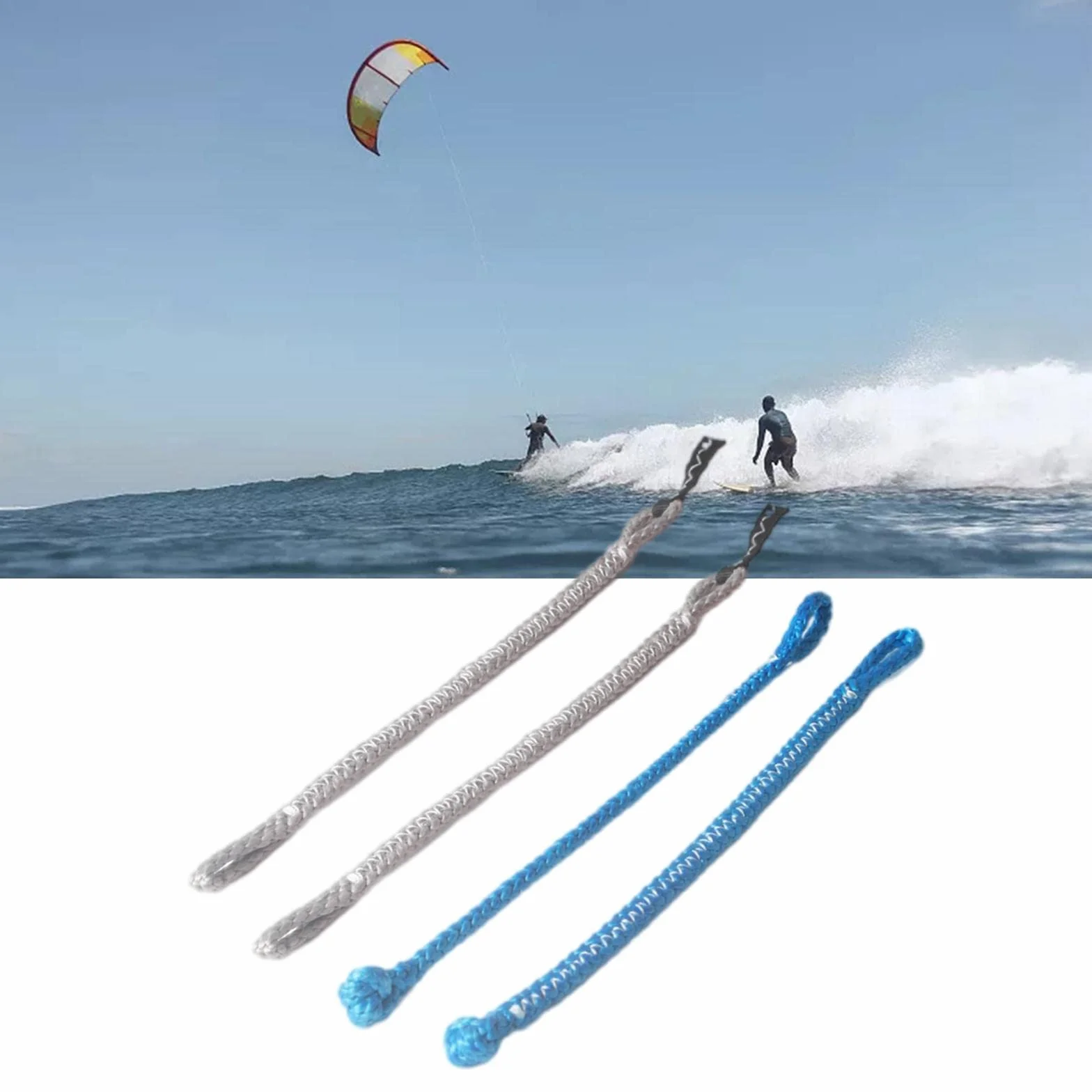 Juego de 4 coletas universales para kitesurf kiteboarding 1000 kg rojo y azul