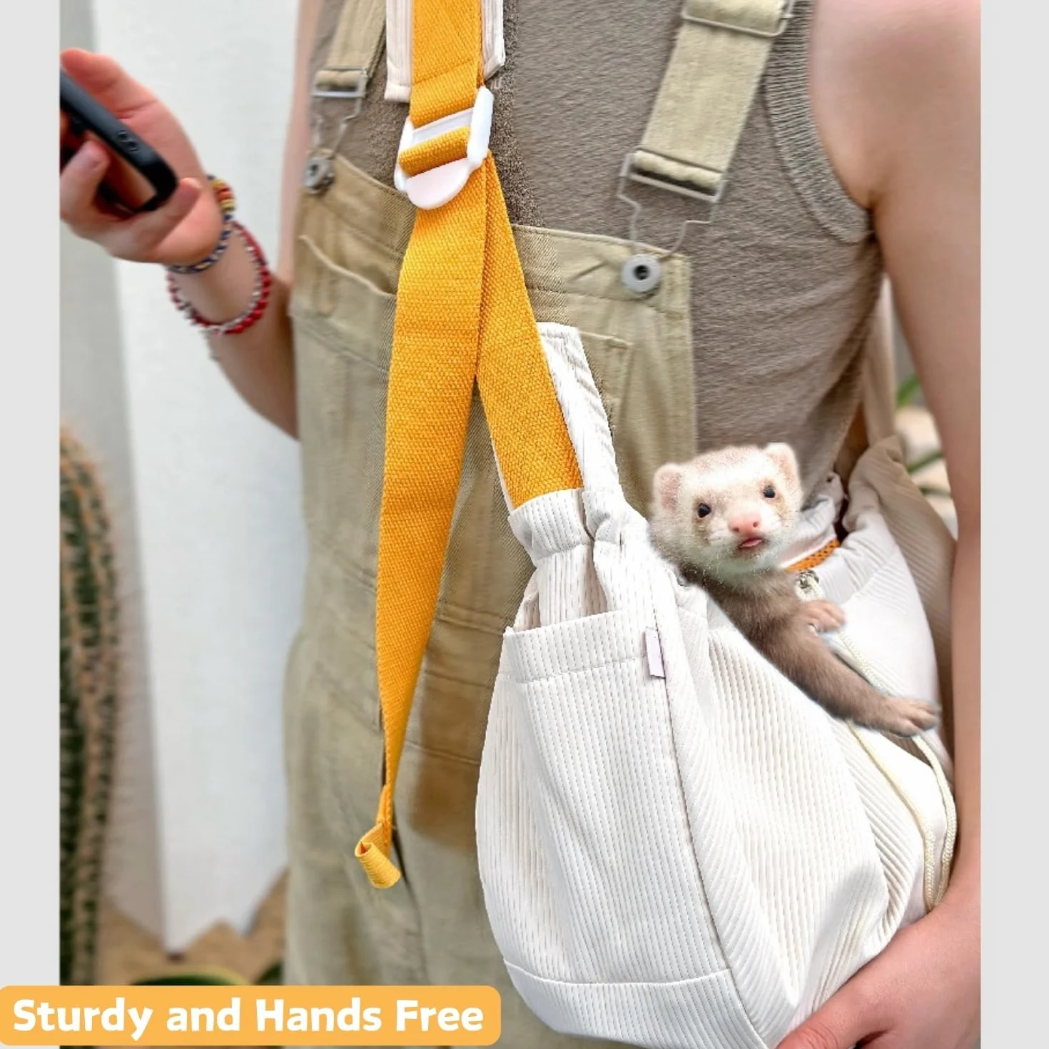Bolsa de Transporte para Hurones – Bolsa de Transporte para Mascotas con Correa Ajustable, Bolsa de Hombro Manos Libres, Bolsa Cruzada de Viaje, Bolsa de unión Suave para Animales pequeños, Mochila