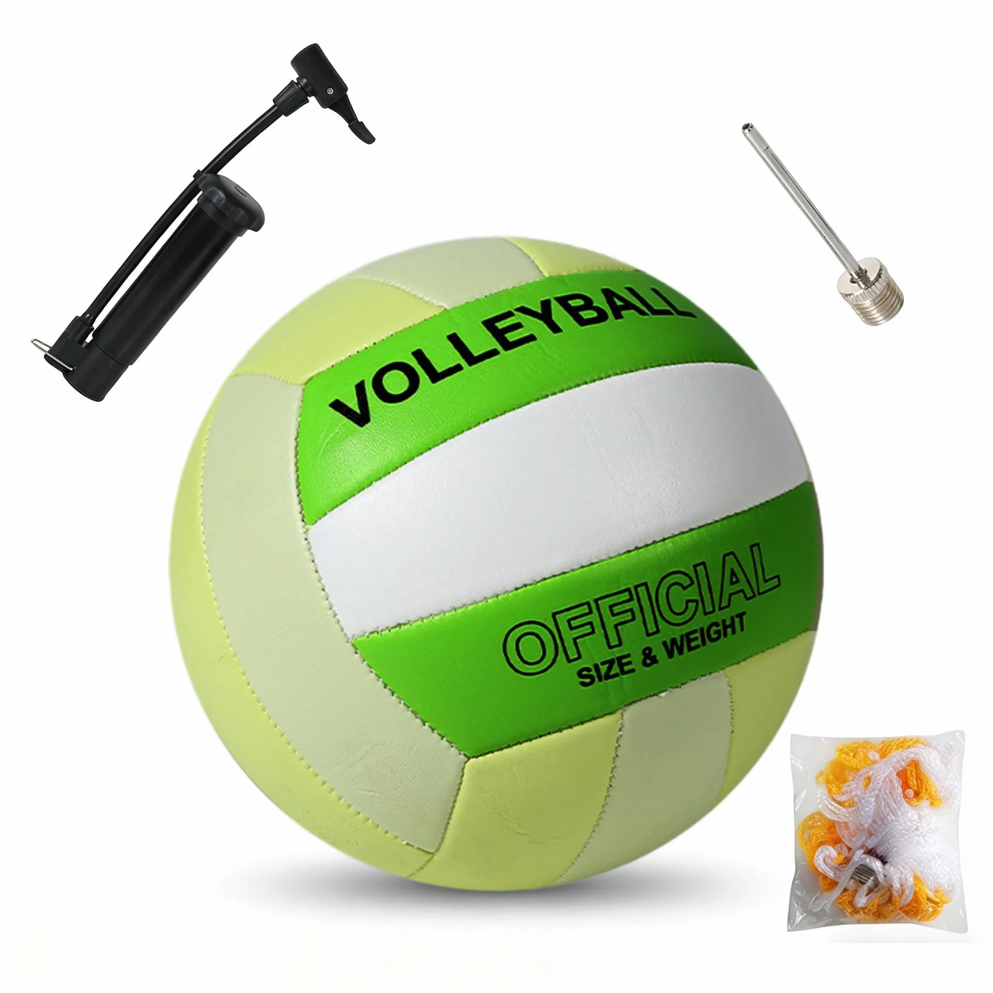 Pelota Voleibol Tacto Suave Voleibol De Playa con Bomba, Aguja De Aire Y Bolsa De Red (Hierba Verde)