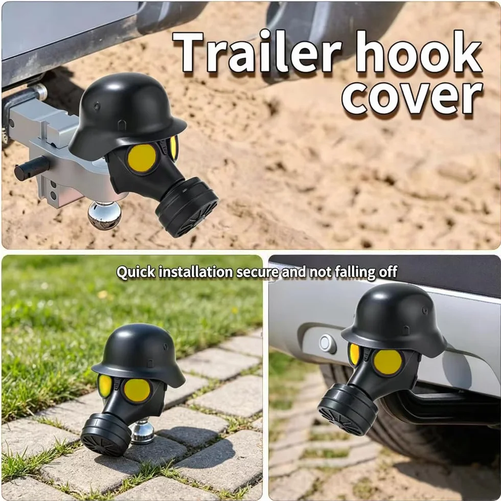 Cubierta de Bola de Remolque Antipolvo Impermeable Protector Bola para Coche Autocaravana Amarillo