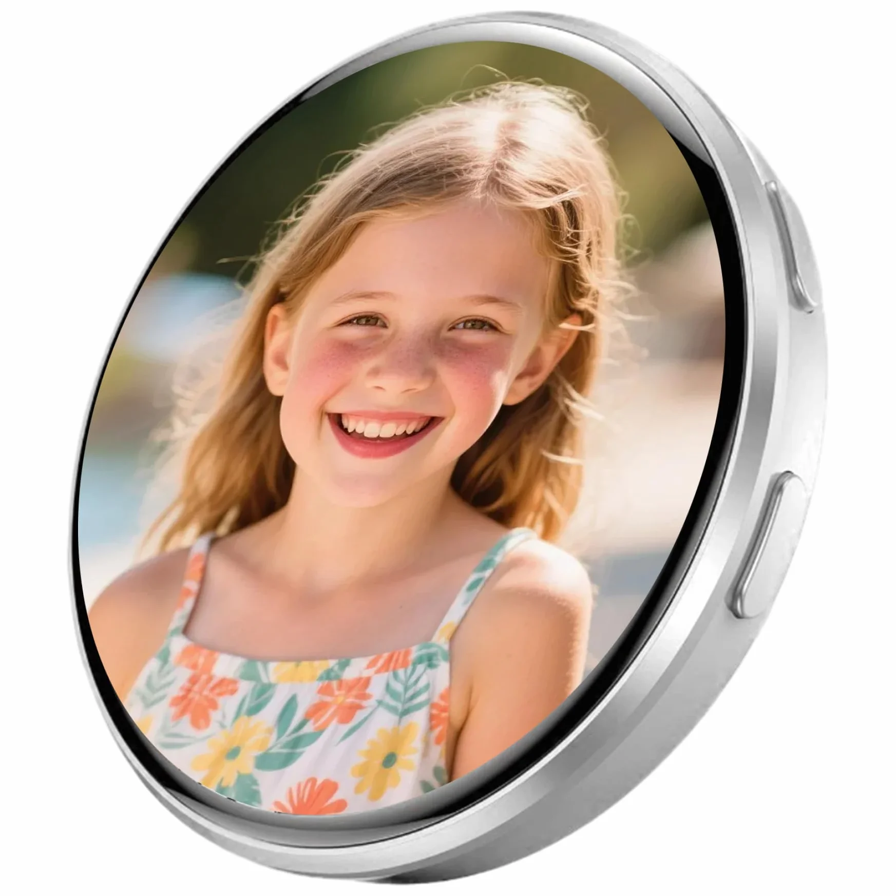 Insignia de Pin Digital de 1.7 Pulgadas con Pantalla Táctil HD para Vídeos y Fotos