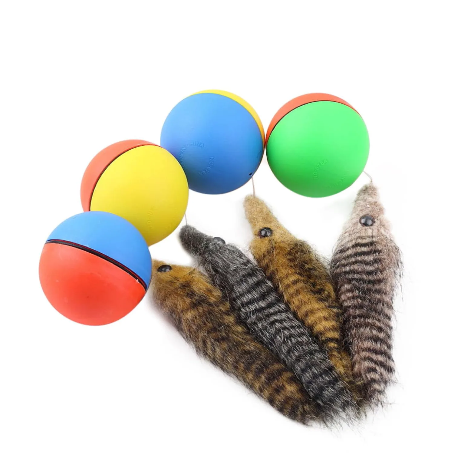 Juguetes para Gatos, Juguetes for Gatos, Perros, castores, comadrejas, Cachorros, Juguetes for rodar, aleatorios for Mascotas, Pelotas for Saltar, 4 Unidades