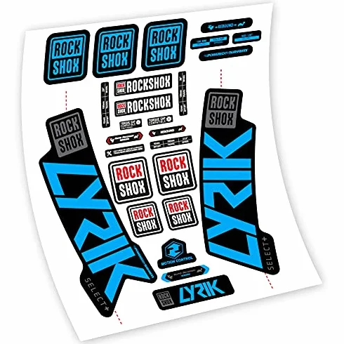 Rock Shox Lyrik Select+ 2020 Pegatinas Vinilo Adhesivo Kit Stickers Horquilla Bicicleta MTB Resistente Agua UV