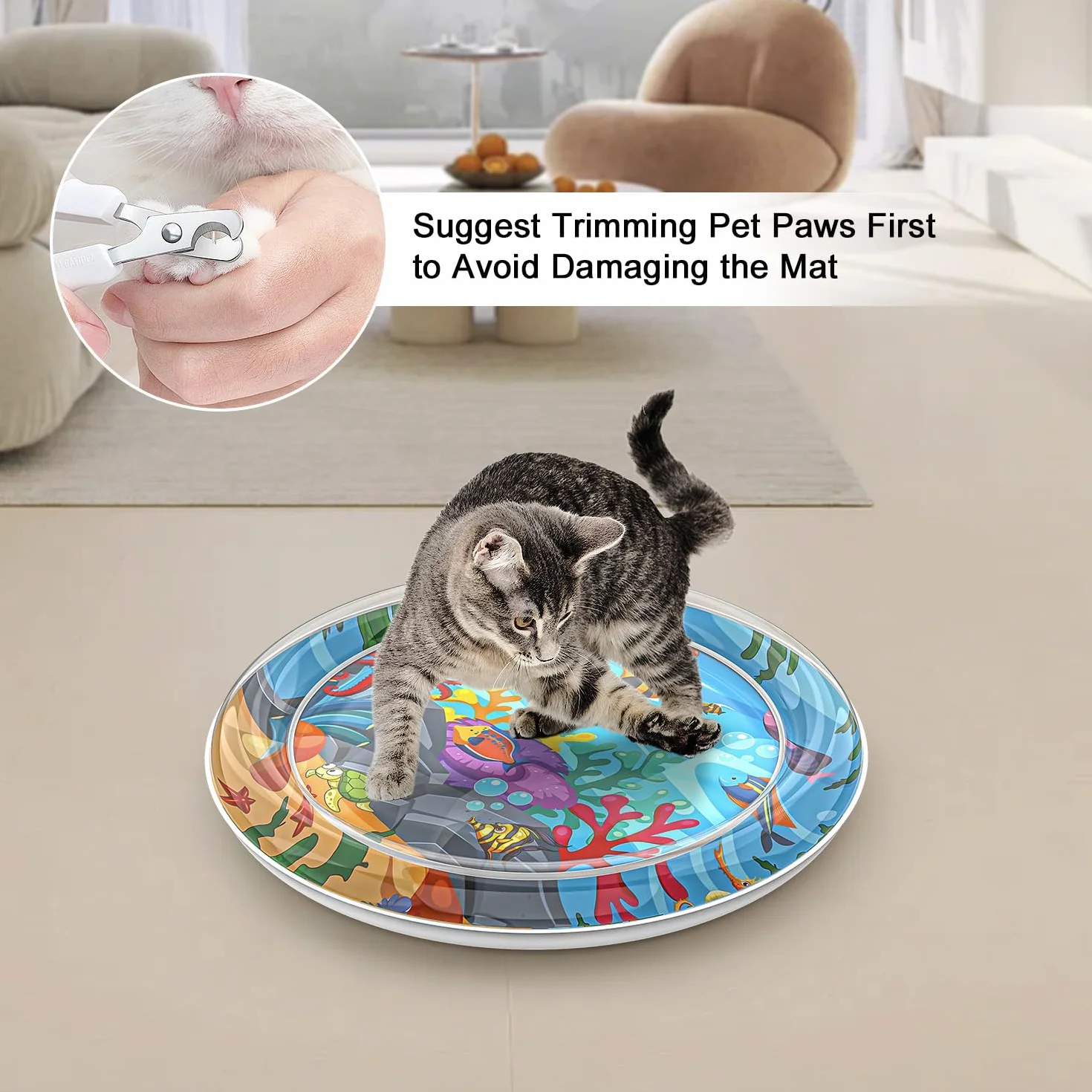Cat Water Upstream Lotus, Nueva alfombra de refrigeración duradera para mascotas 2025, cama de agua interactiva engrosada para perros (B)