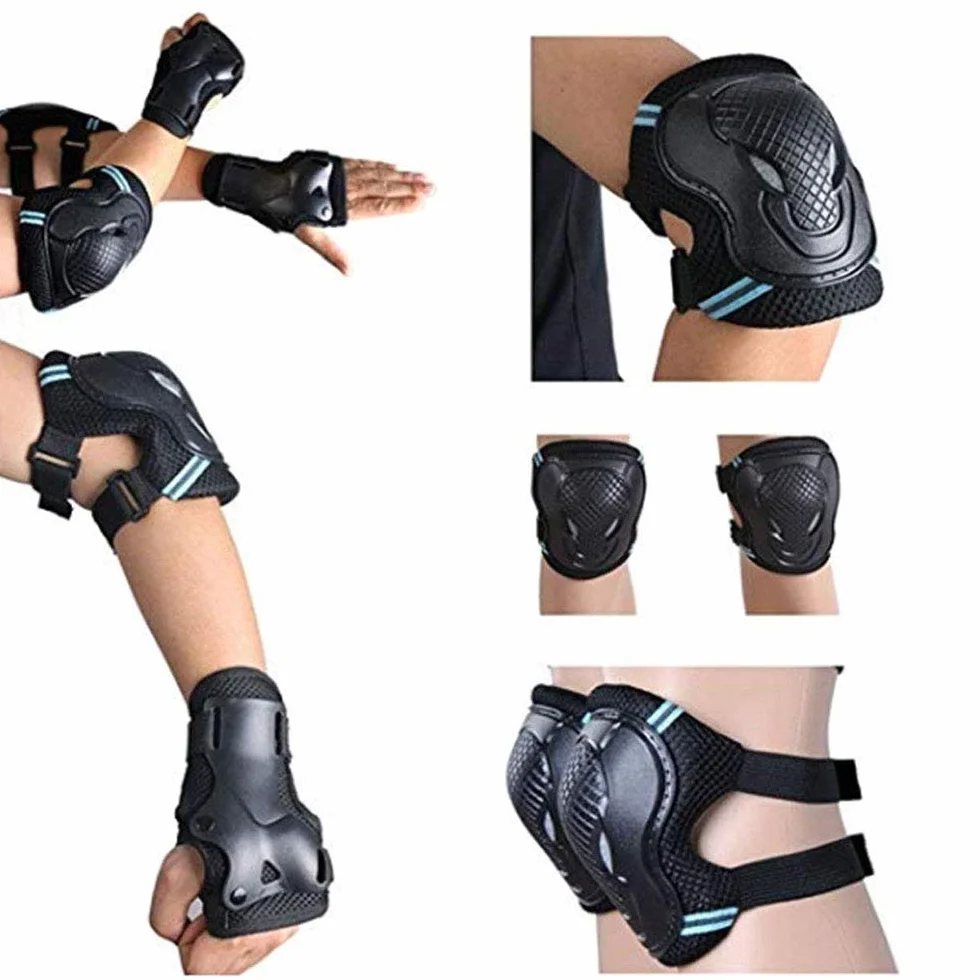 Protecciones Patinaje Infantil Set 6 Piezas Rodilleras Coderas Muñequeras para Patinaje Ciclismo Skate