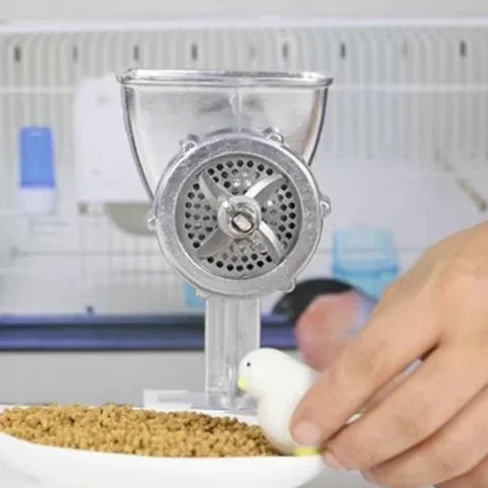 Máquina de pellets de alimentación manual - Molinillo de grano de manivela para alimentos para mascotas y piensos para peces pequeños, aves de corral y conejos
