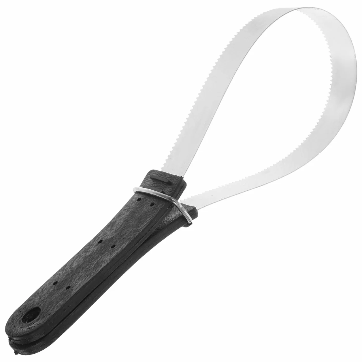 SUPVOX Cepillo De Pelo De Caballo De Acero Inoxidable Con Mango De Plástico Herramienta De Aseo Raspador Para Caballos Y Ideal Para Eliminar Pelo Suelto 11.8X3.7X0.6 Pulgadas