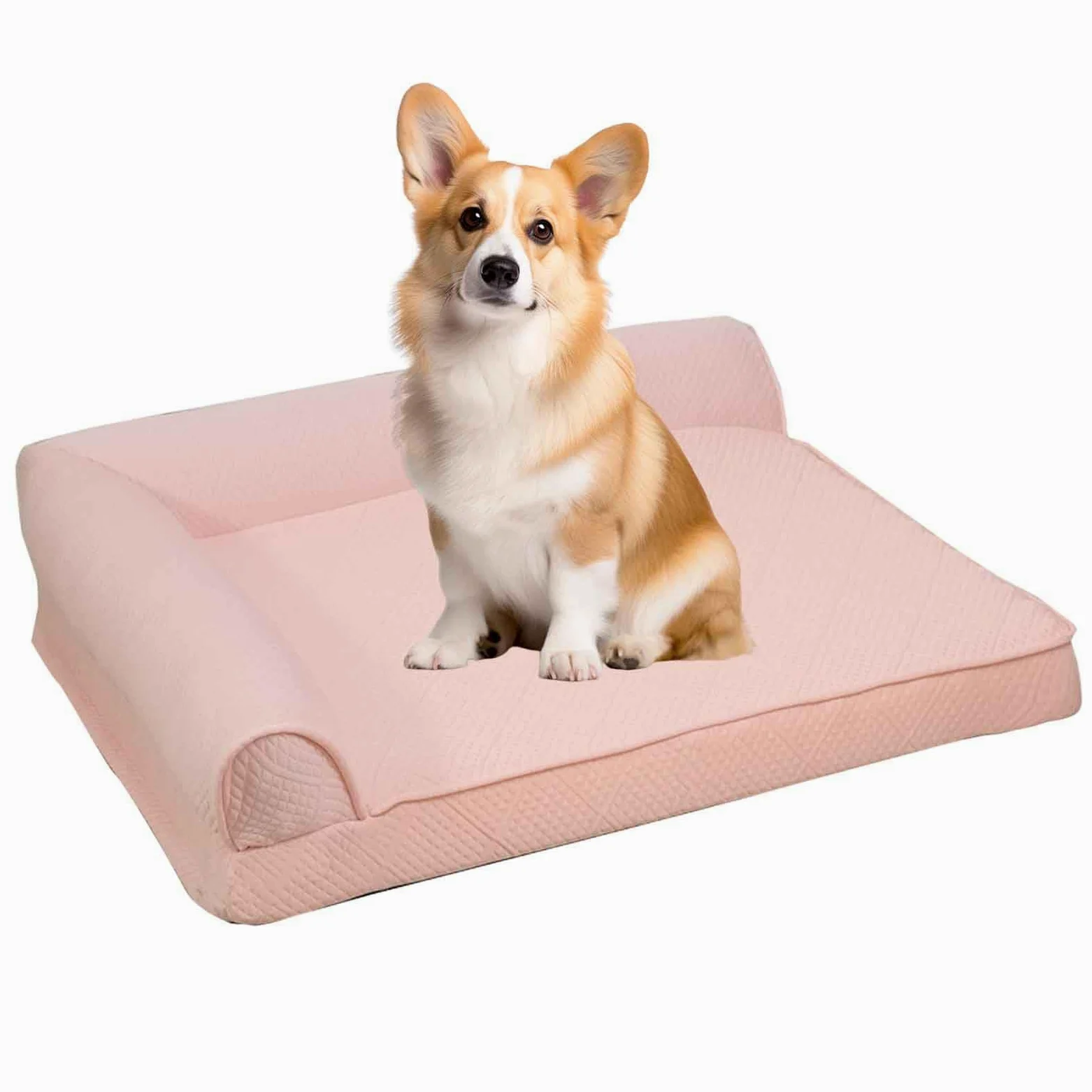 Manta Fria para Perro, Cama Perro Fria, Almohadilla Cama Refrescante para Perros, Cama Perro Verano con Espuma De Caja De Huevos, Fácil De Limpiar,Rosado,M