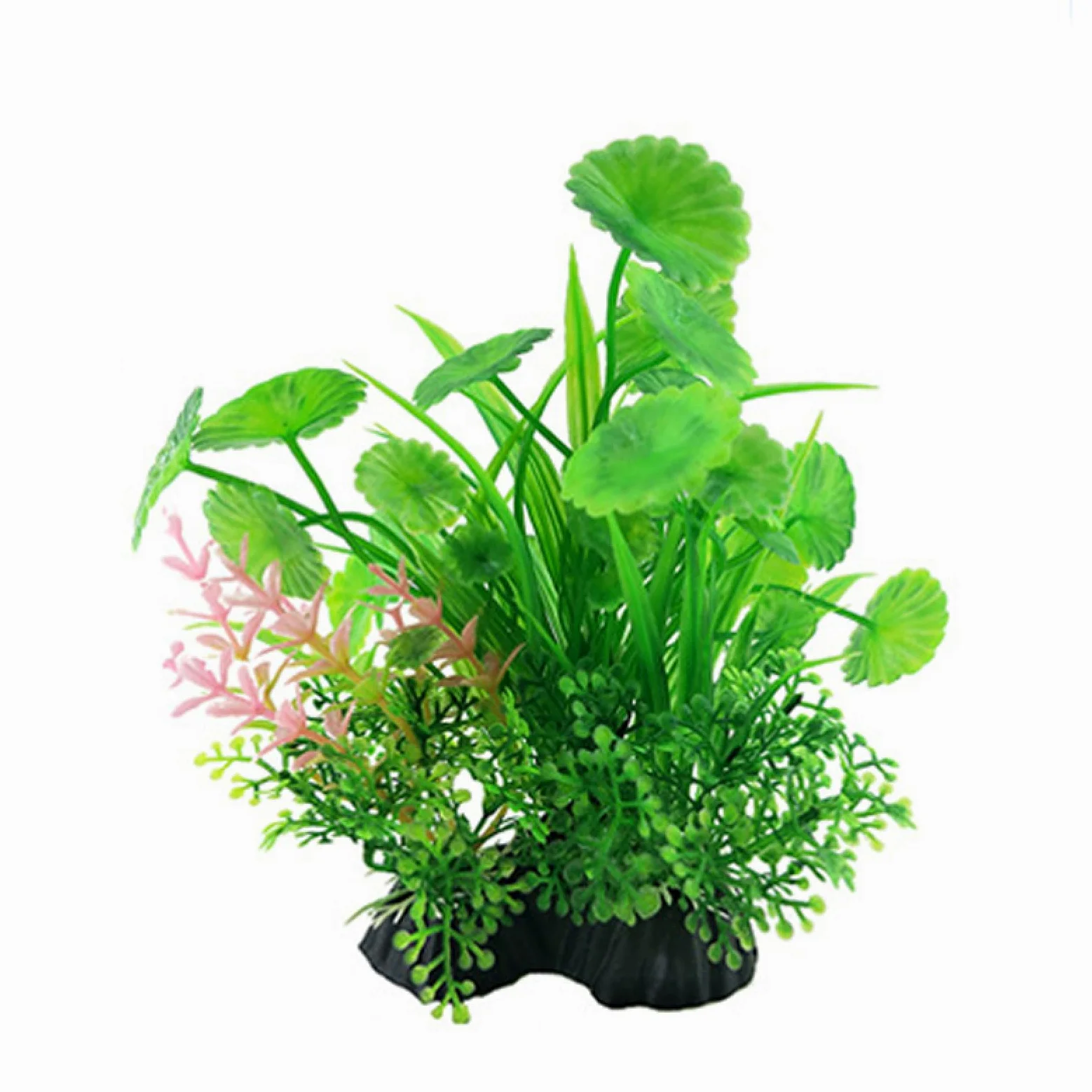 Césped Artificial de imitación Agua for Acuario, decoración subacuática, 3 Piezas