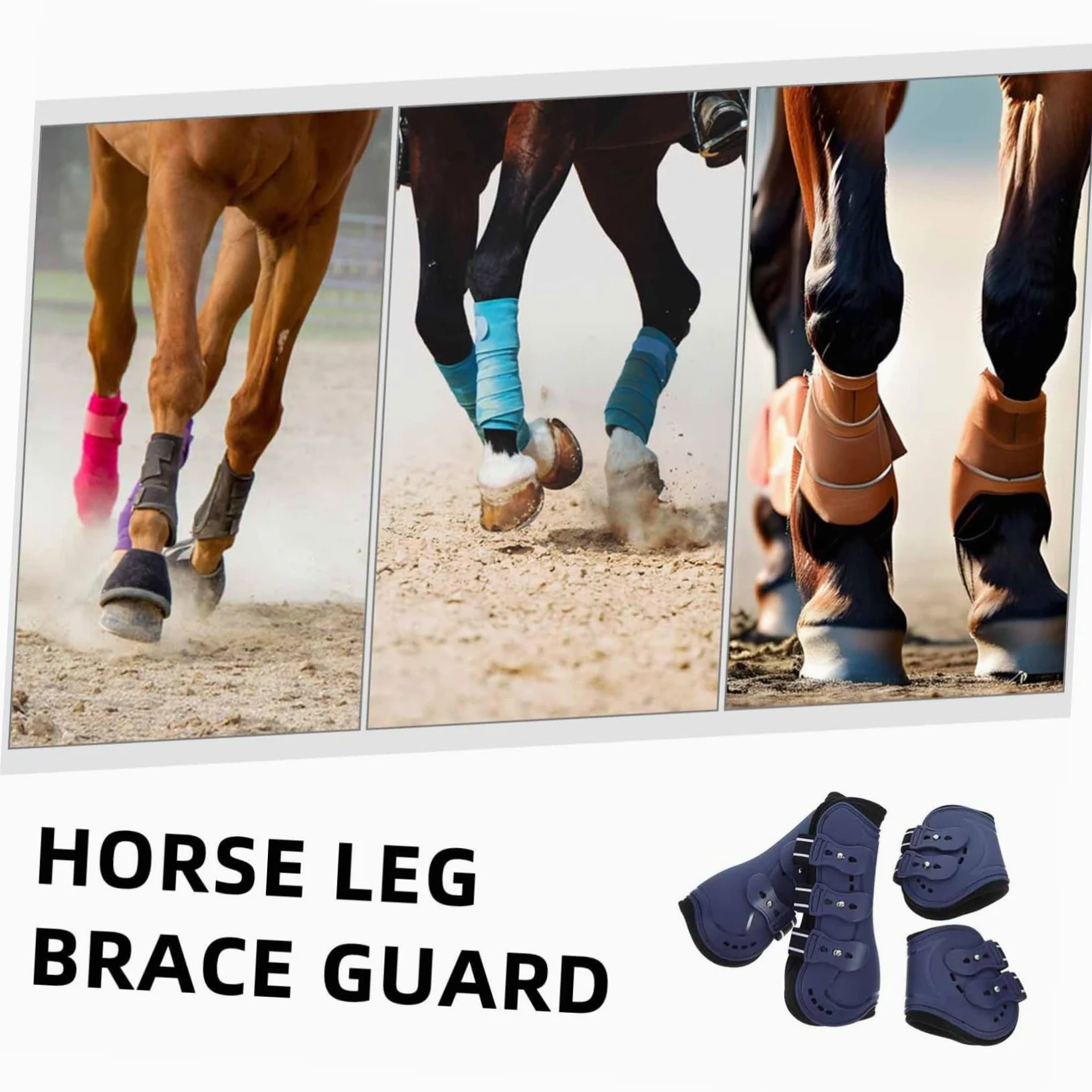 Juego De 4 Protectores para Patas De Caballo Protectores para Tendones Material De PU para Una Mayor Seguridad De Las Al Montar