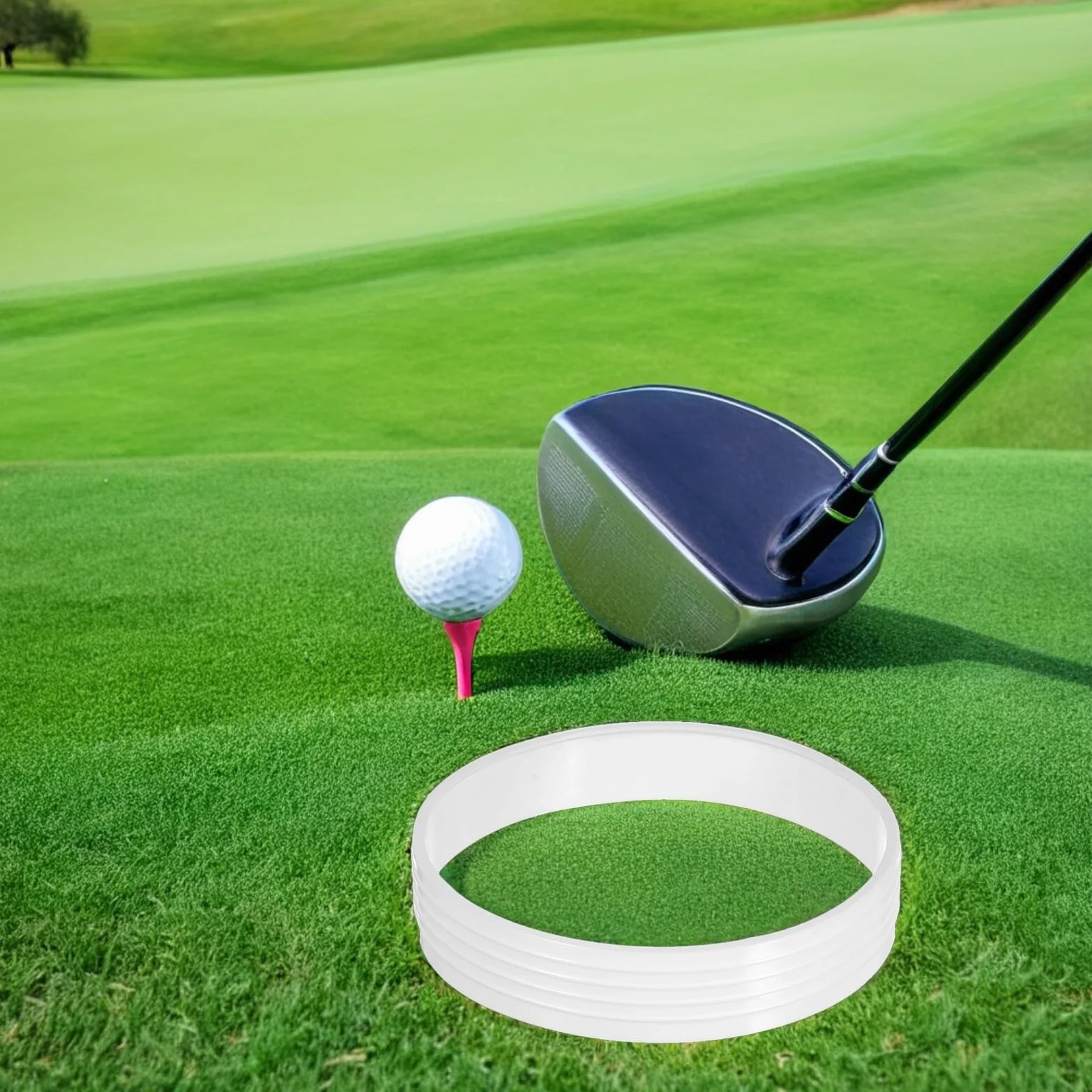 SOIMISS Anillos Blancos para Hoyos de Golf de 8 Piezas en Plástico PP