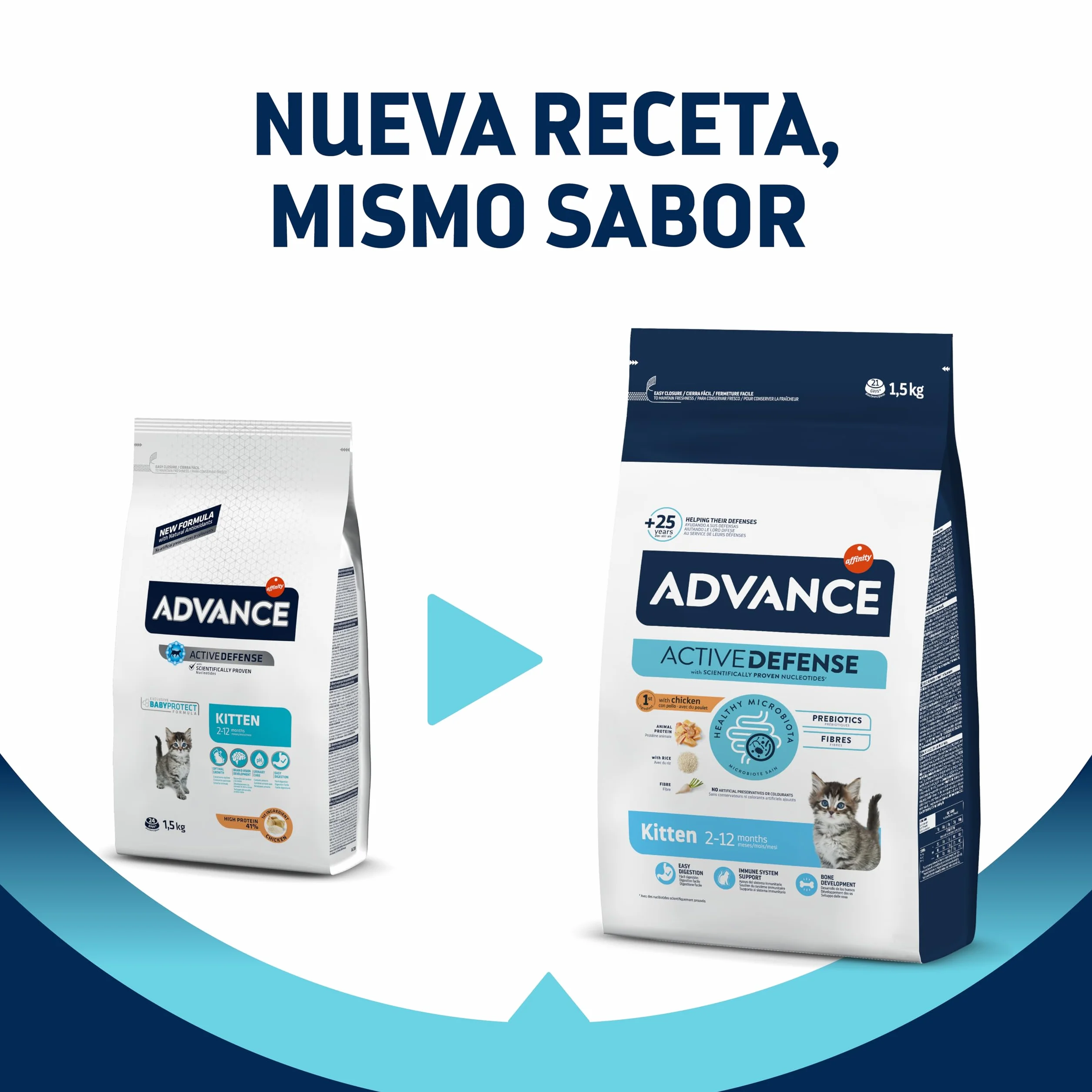 Advance Cat Kitten, Pienso para Gatitos Kitten con Pollo, 1,5kg