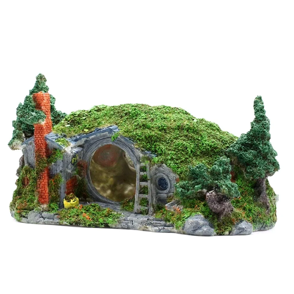 Rocalla escondida de Reptiles, Caja de Cueva de Reptiles- Decoración de hábitat Tortuga Lagarto Serpiente Escondites de Peces Escalada Pecera Acuario Paisajismo