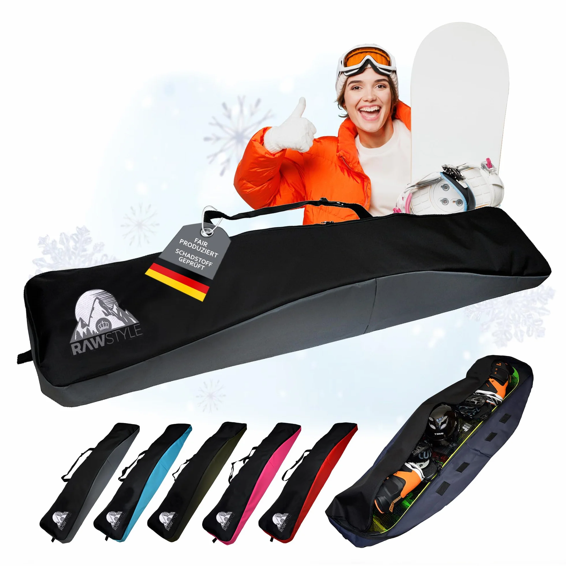 Rawstyle Bolsa para snowboard 170 cm XXL