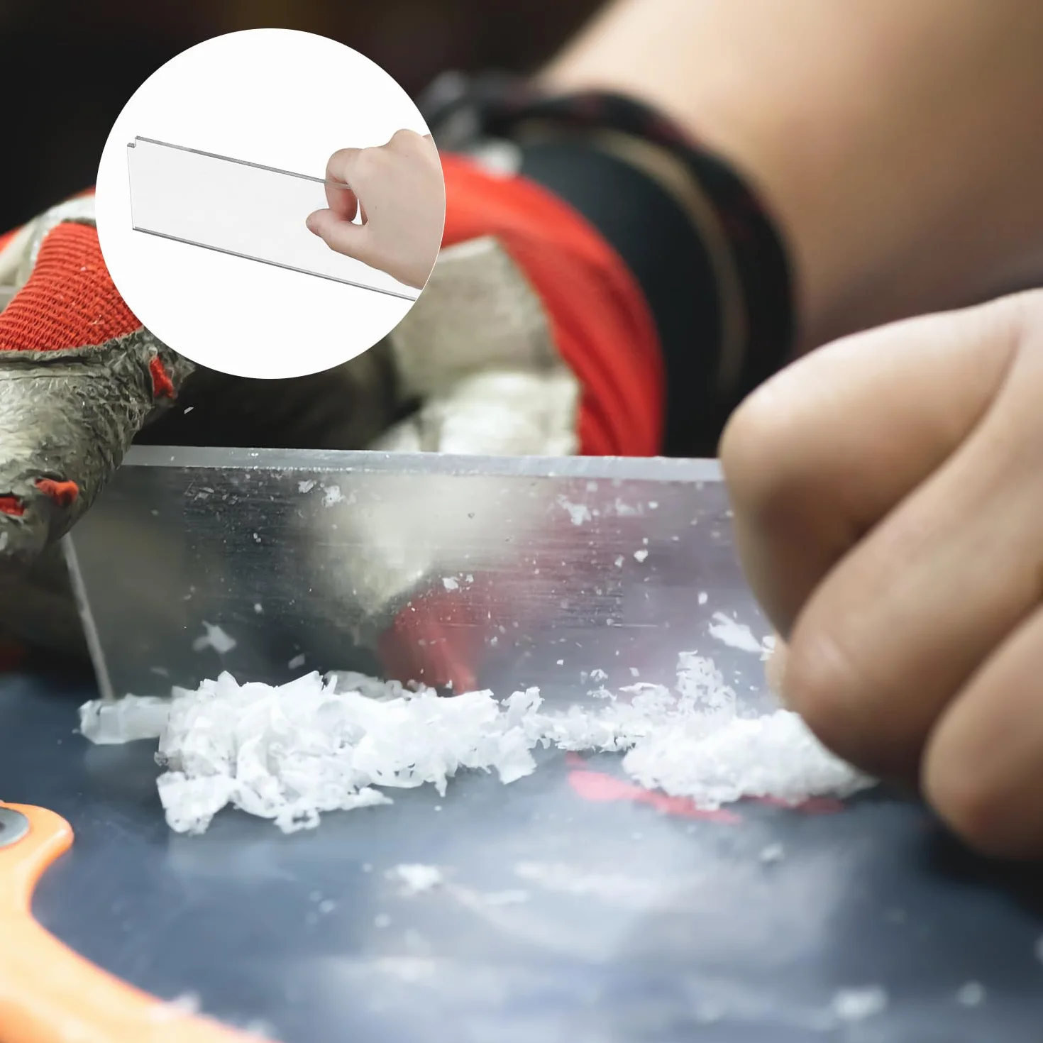 PEUTIER 2 Piezas Raspador de Cera para Esquí, 23x5,7cm, Plástico, Removedor para Snowboard