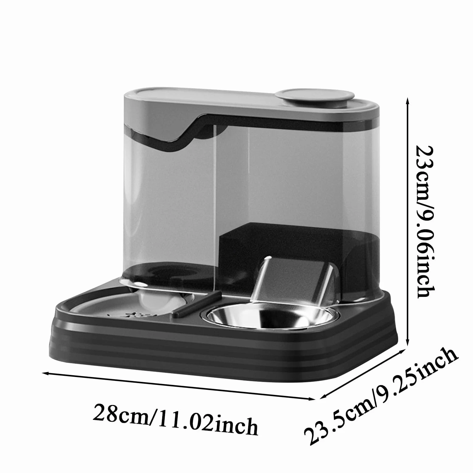 Comedero automático para Gatos， Comedero automático for Gatos y Perros | Bebedero for Mascotas, Ideal for Uso doméstico en Interiores Vacaciones(Black)