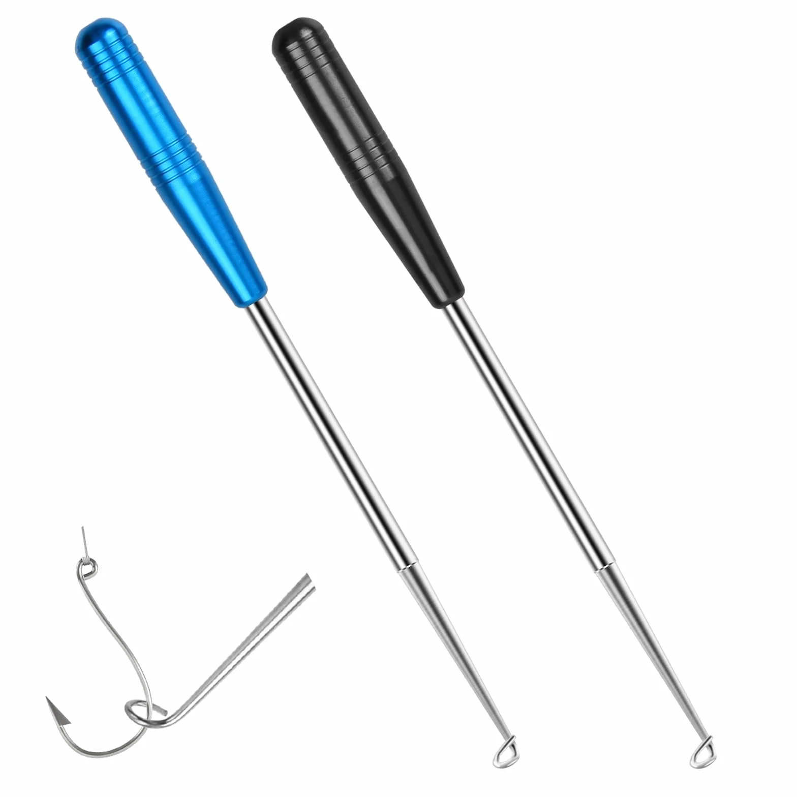 Removedor de Gancho Pesca Acero Inoxidable Extractor de Anzuelos con Tubo de Almacenamiento 17cm