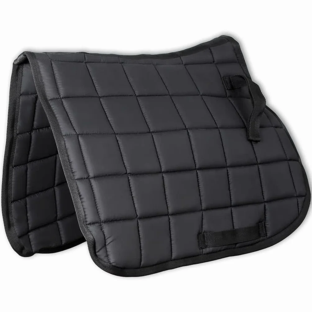 Juego de sillín para pony, 10 pulgadas, color negro, con cubierta de sillín, estribo, correa de sillín, asiento ergonómico para versatilidad, doma saltar, uso de volante, cómodo y seguro para