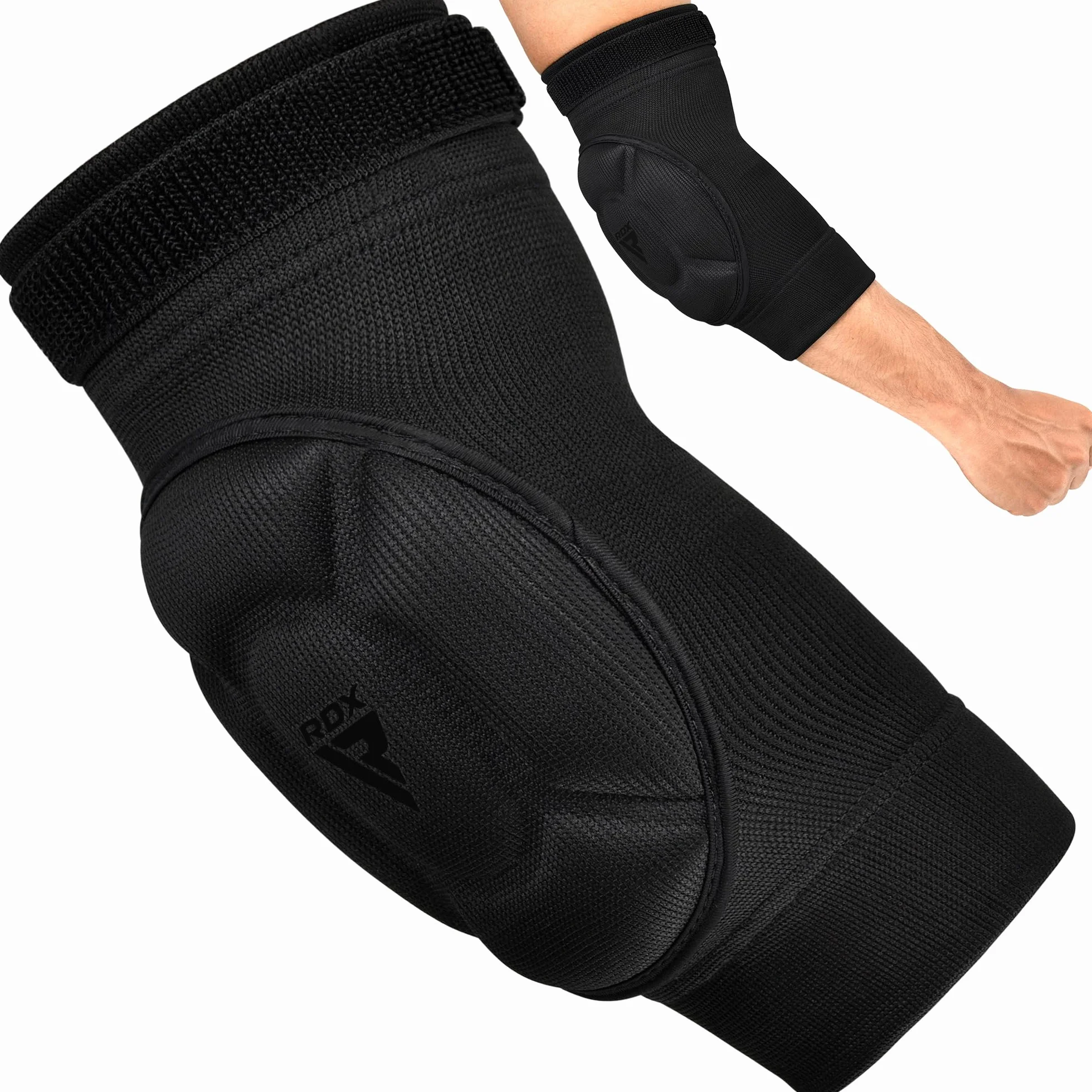 RDX MMA Elbow Pads Protector Antebrazo Codera Manga Acolchada Compresión Muay Thai Kickboxing Boxeo